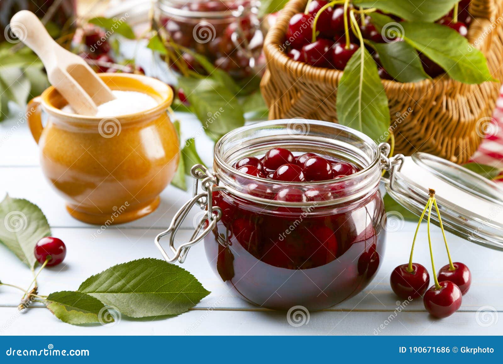 Homemade cherry compote stock photo. Image of sweet 190671686