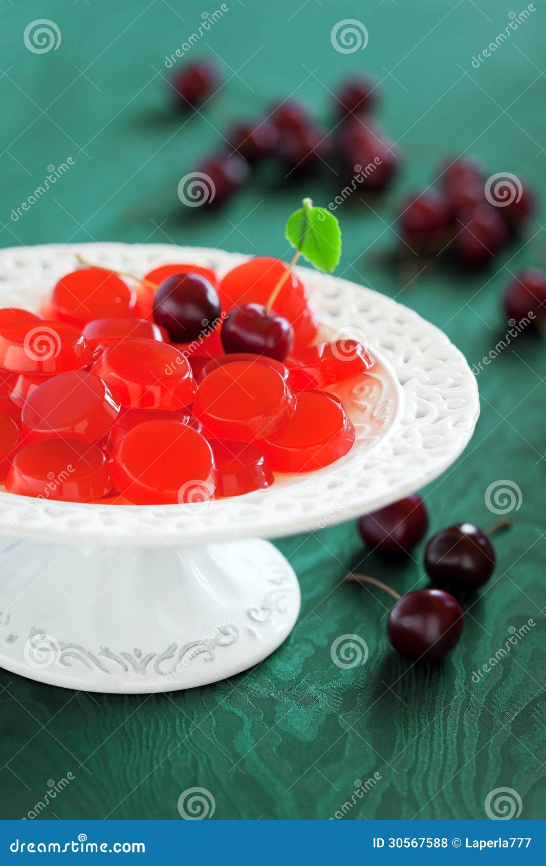 Homemade Cherry Jelly Candy Stock Photo Image of green, berry 30567588