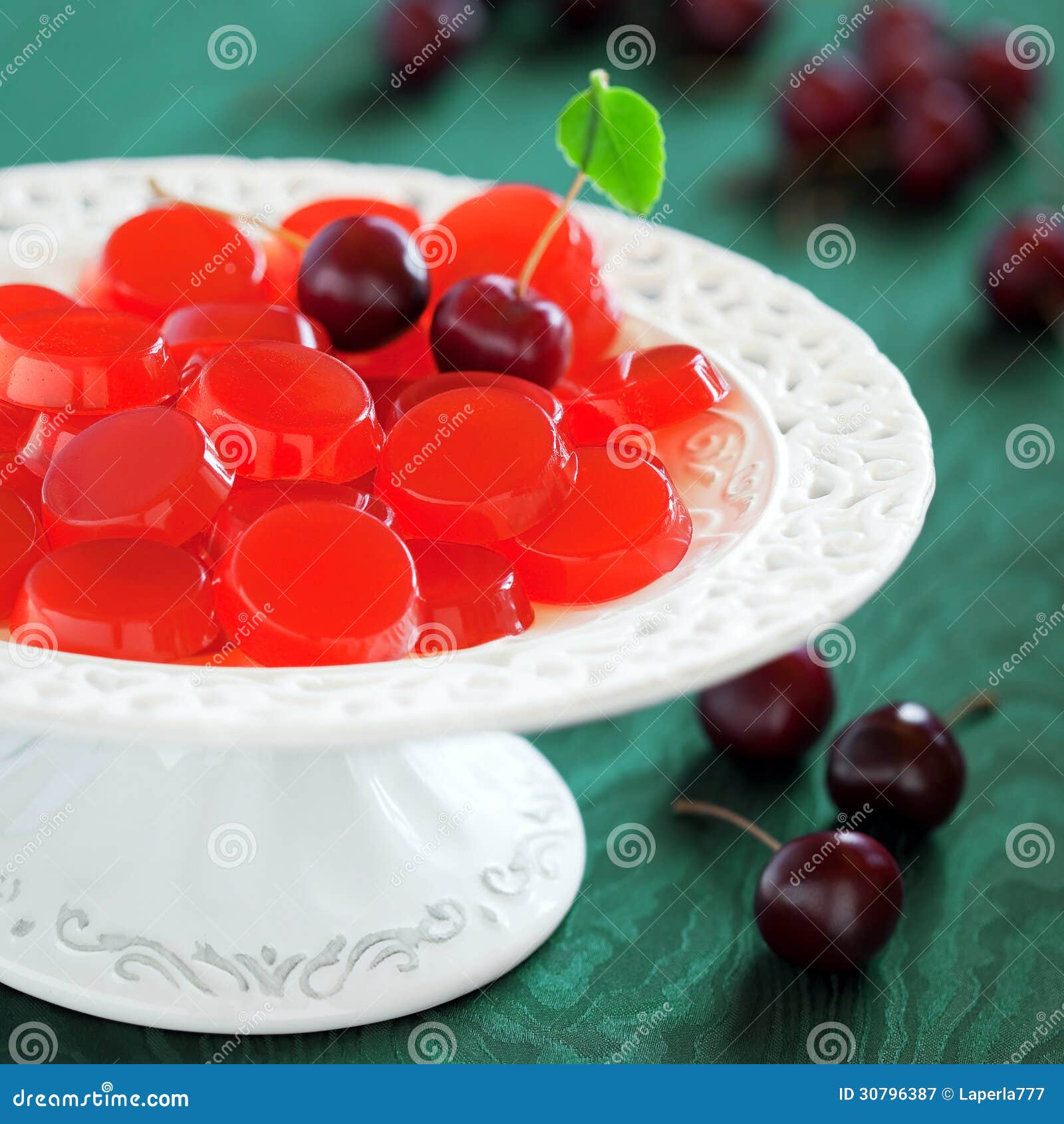 Homemade Cherry Jelly Candy Stock Image Image of fruit, focus 30796387