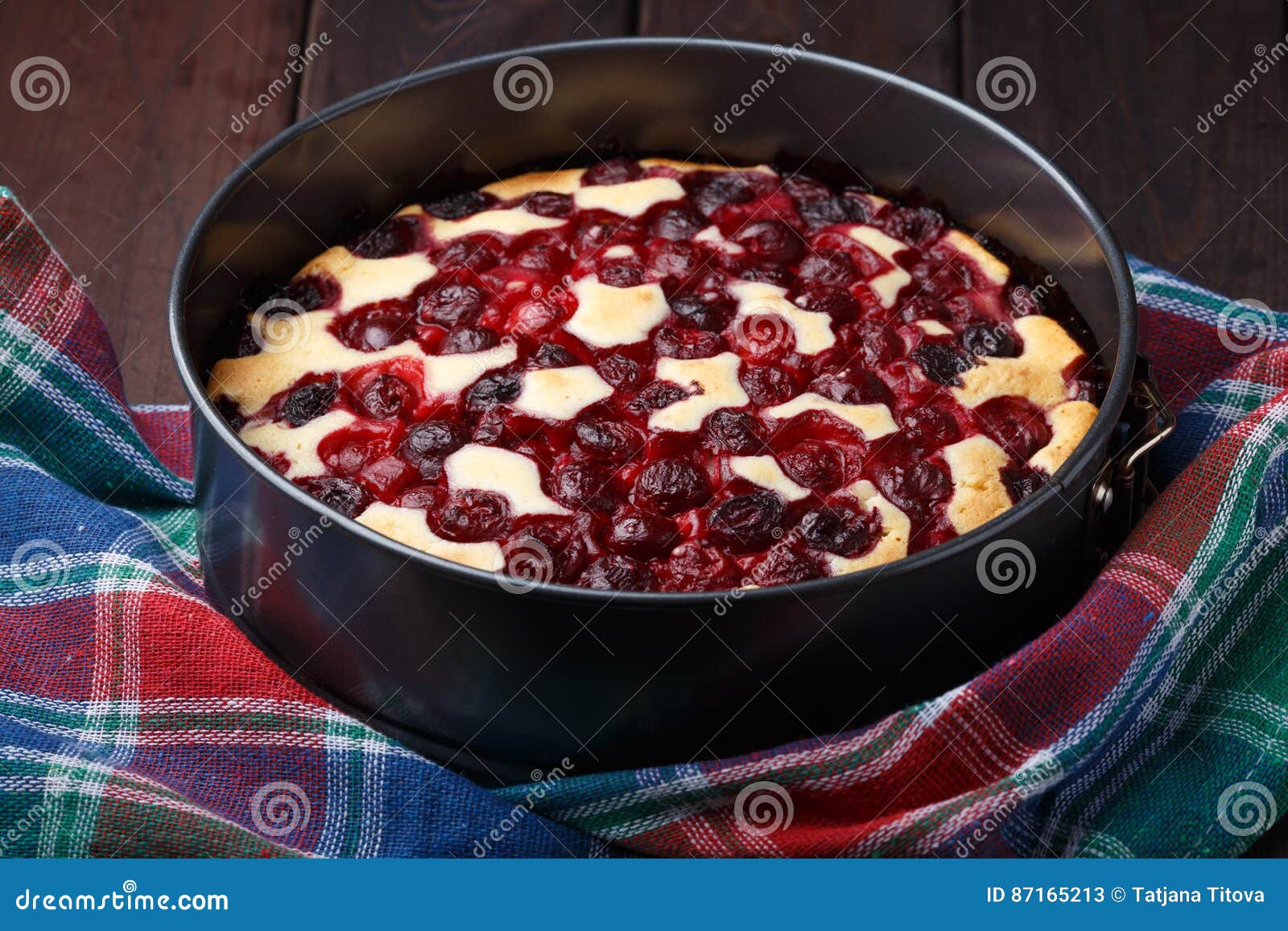 Homemade Cherry Pie on Rustic Background Stock Image Image of gourmet