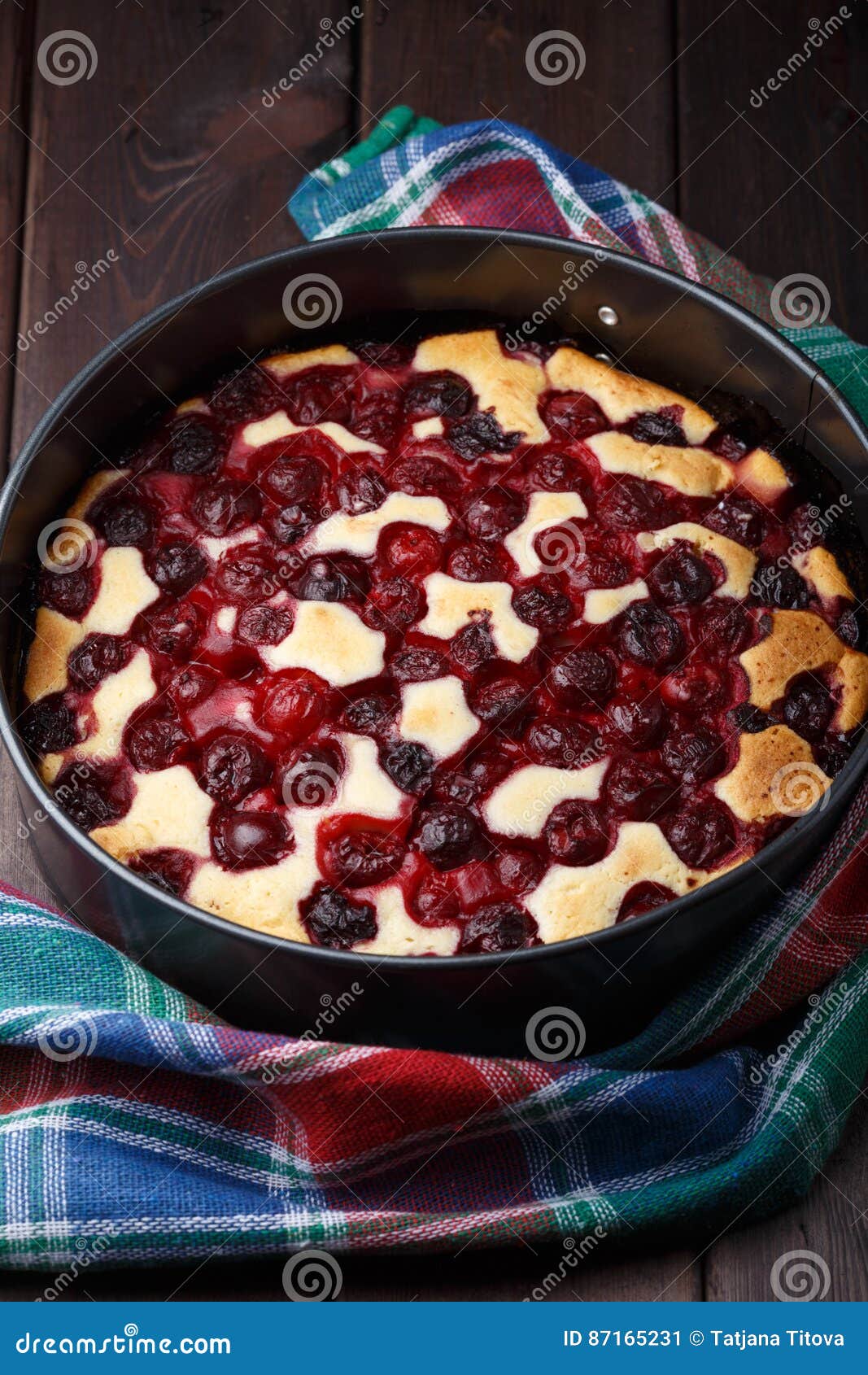 Homemade Cherry Pie on Rustic Background Stock Image Image of lattice