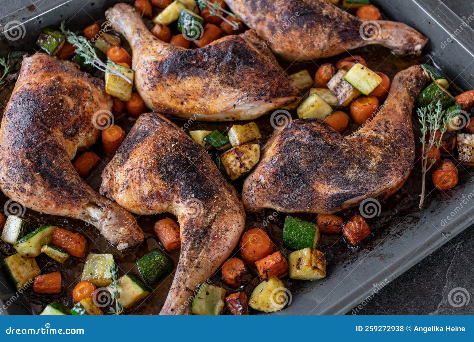 Homemade Chicken with Vegetables on a Baking Tray Stock Photo Image of recipe, meat 259272938