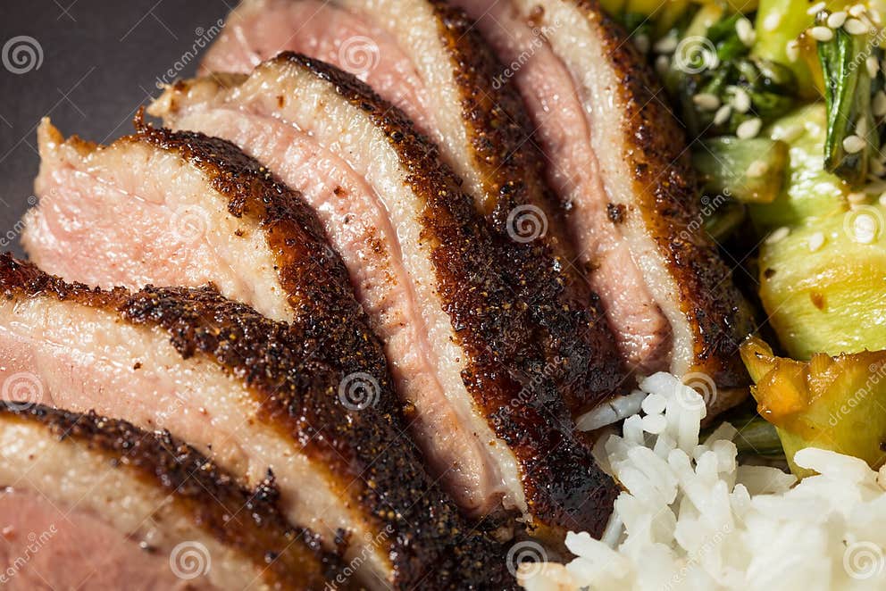 Homemade Chinese Five Spice Duck Breast Stock Photo - Image of asian