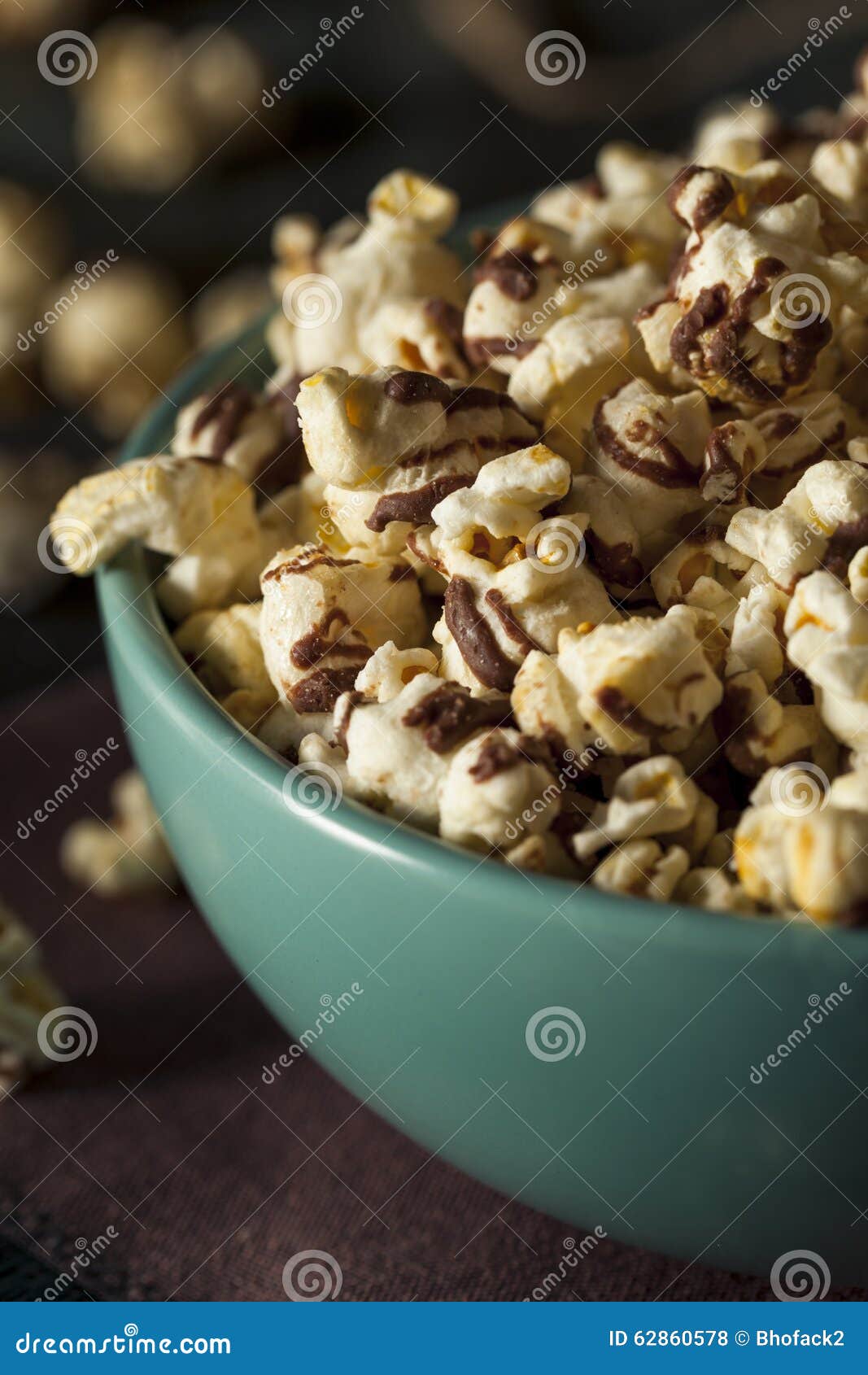 homemade chocolate drizzled caramel popcorn