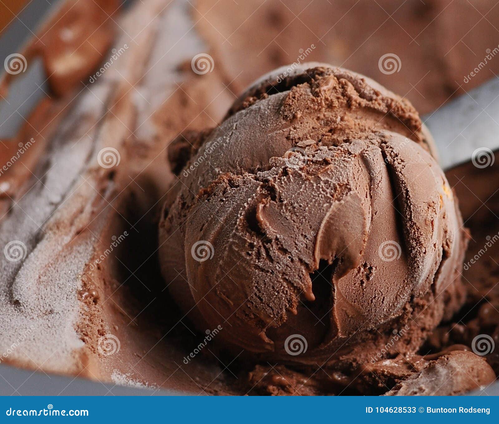 Homemade Chocolate Ice Cream Scoop Stock Image Image of chic, creamy 104628533