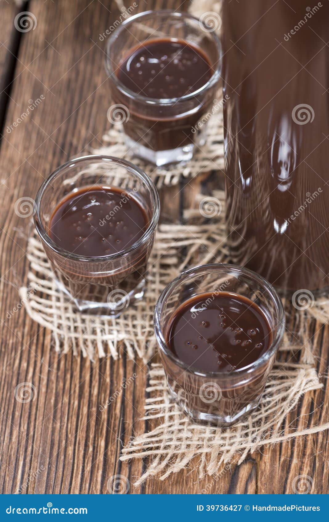 Homemade Chocolate Liqueur stock image. Image of shot 39736427