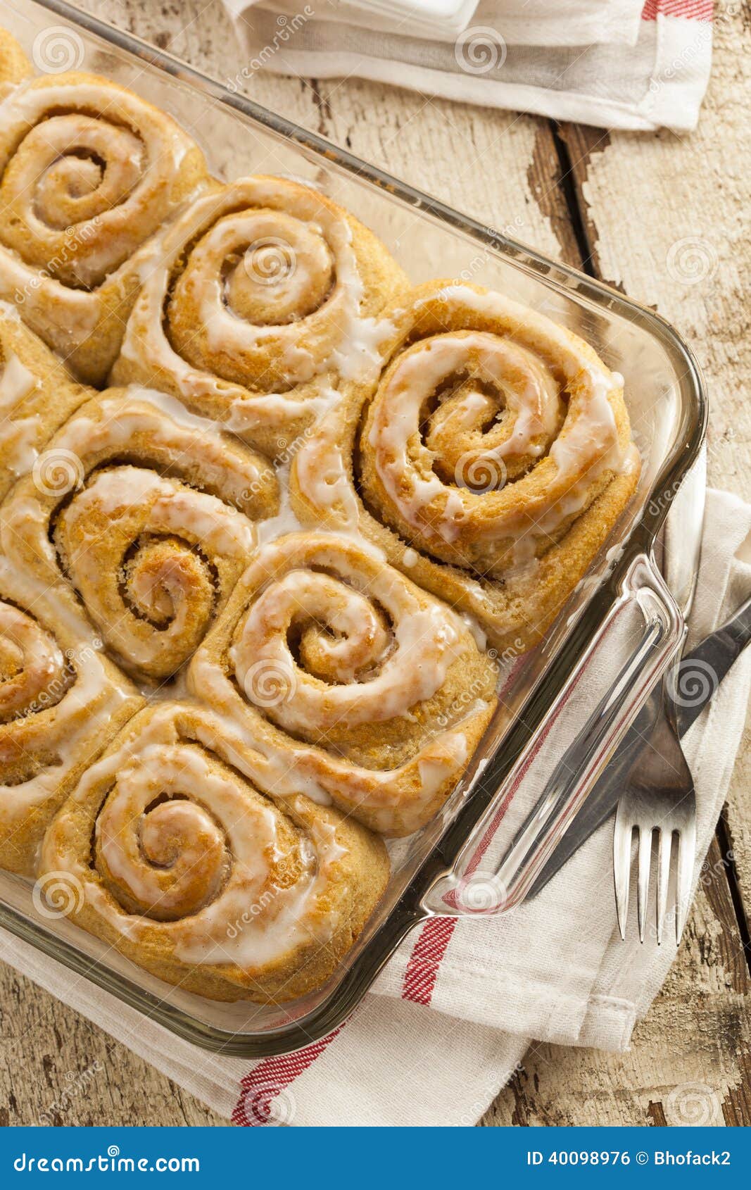 Homemade Cinnamon Roll Sticky Buns Stock Photo Image of rolls, dough