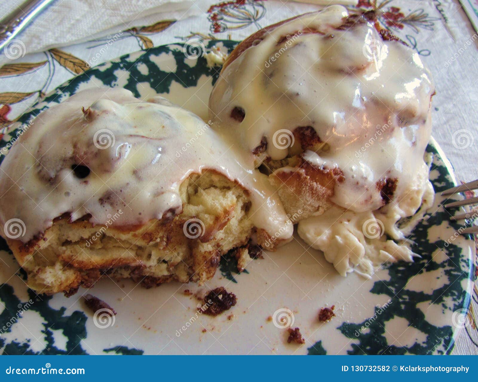 Download Homemade Cinnamon Rolls With Lots Of Frosting Stock Photo ...