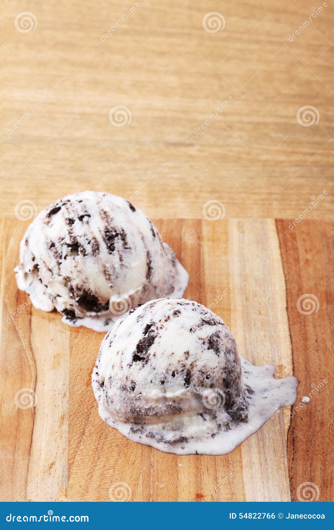 Homemade Cookie and Cream Ice Cream Scoop Stock Photo - Image of 