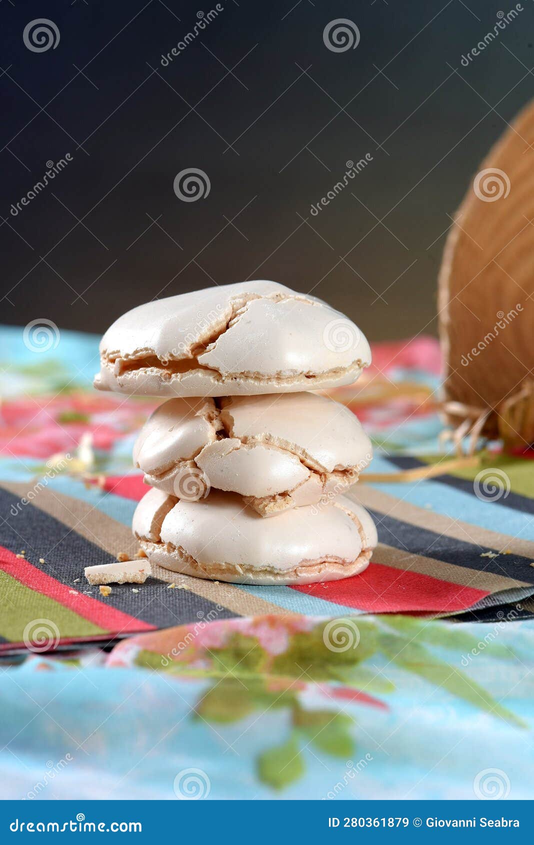 homemade cookies, sighs, also called merengue, brazilian and french cuisine, sigh candy