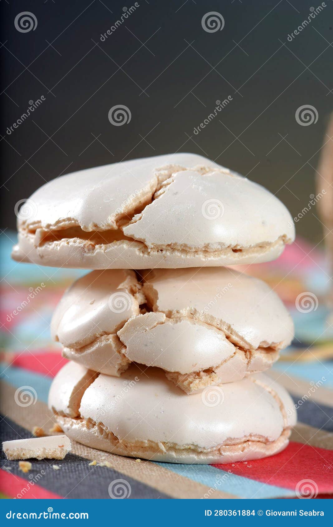 homemade cookies, sighs, also called merengue, brazilian and french cuisine, sigh candy