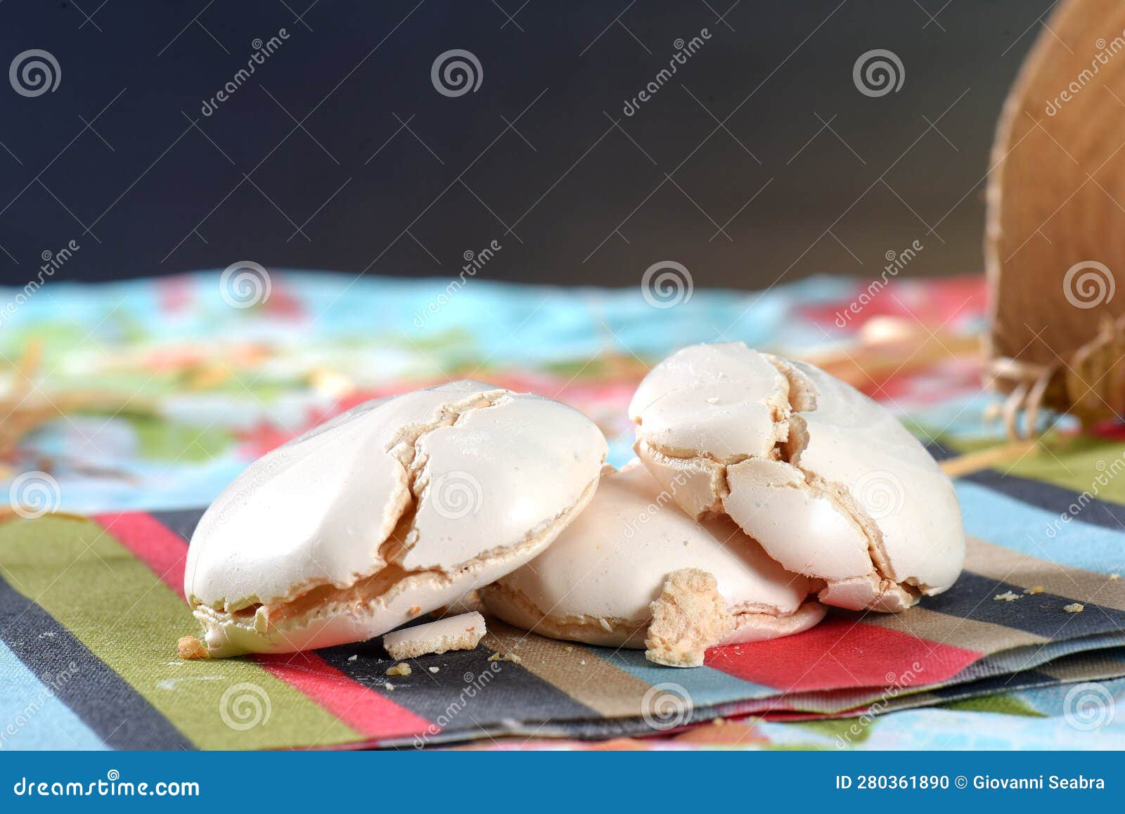 homemade cookies, sighs, also called merengue, brazilian and french cuisine, sigh candy