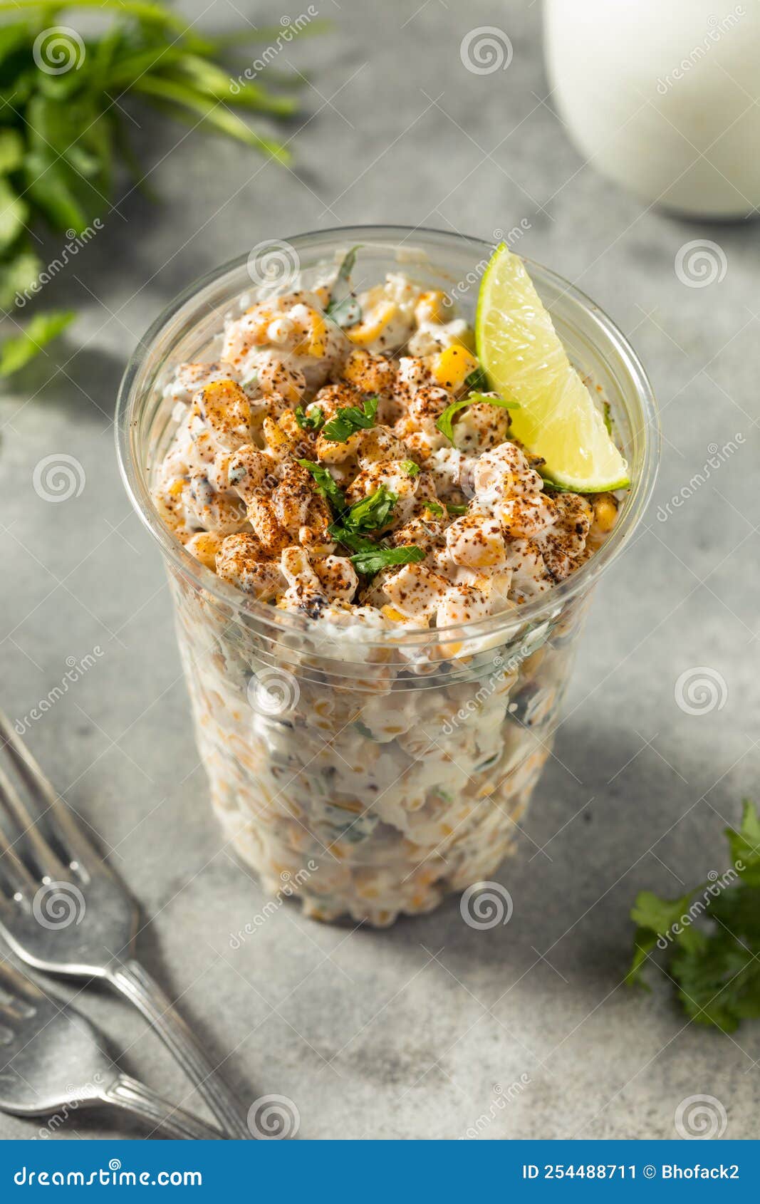 Homemade Corn Elote Esquites in a Cup Stock Image Image of elote
