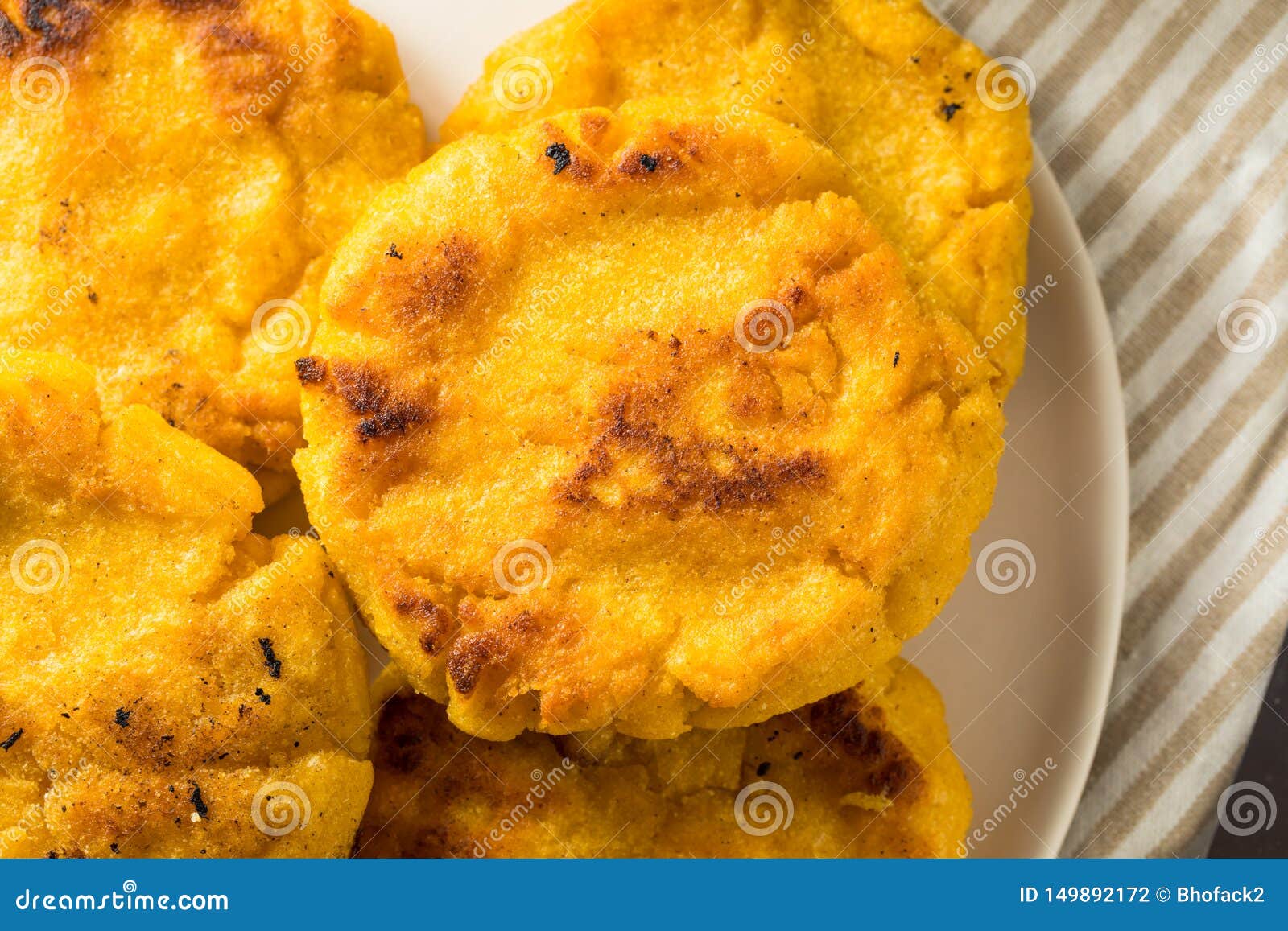 Homemade Corn Meal Arepas stock photo. Image of grilled 149892172