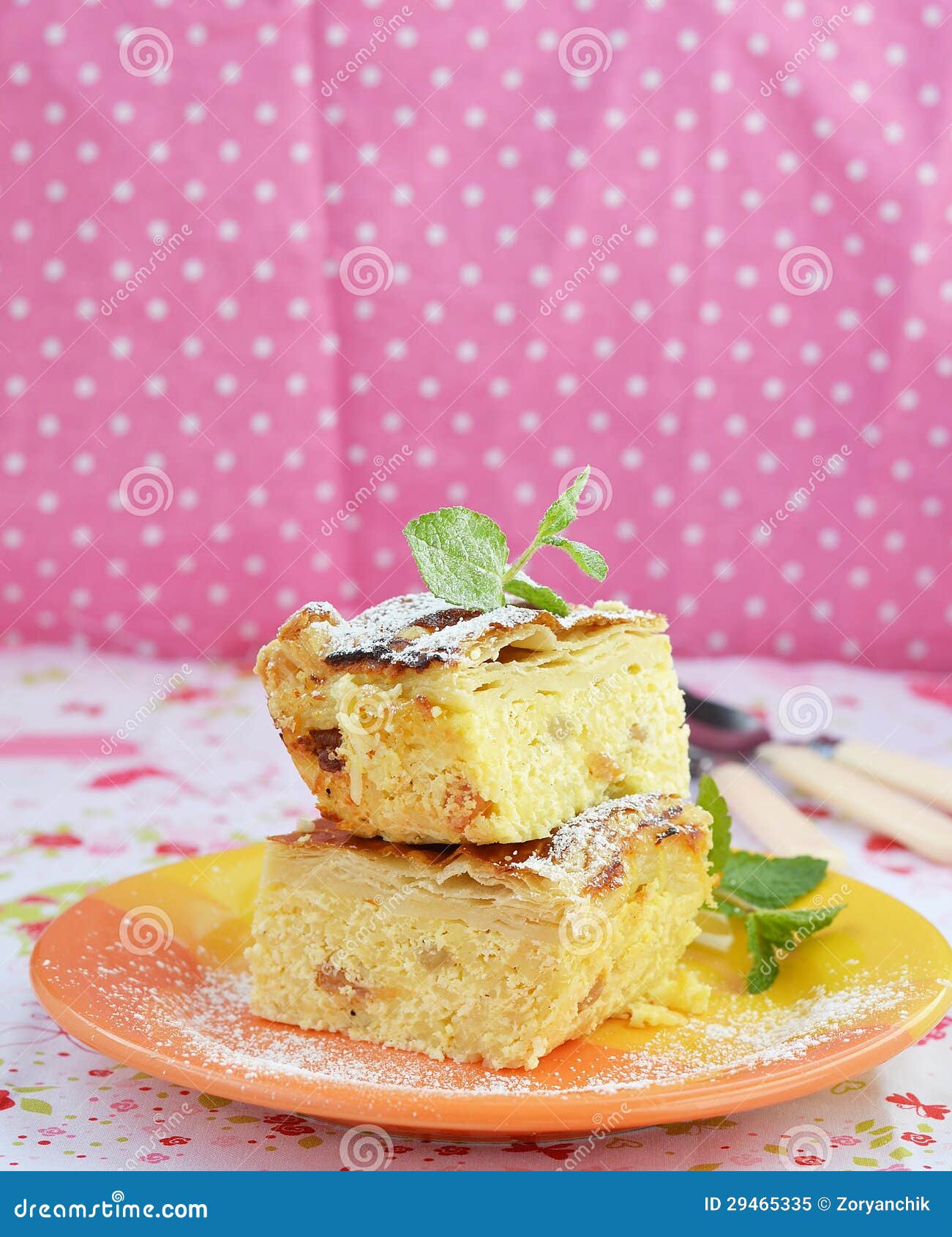 Homemade Cottage Cheese Pudding Stock Image Image of cheese