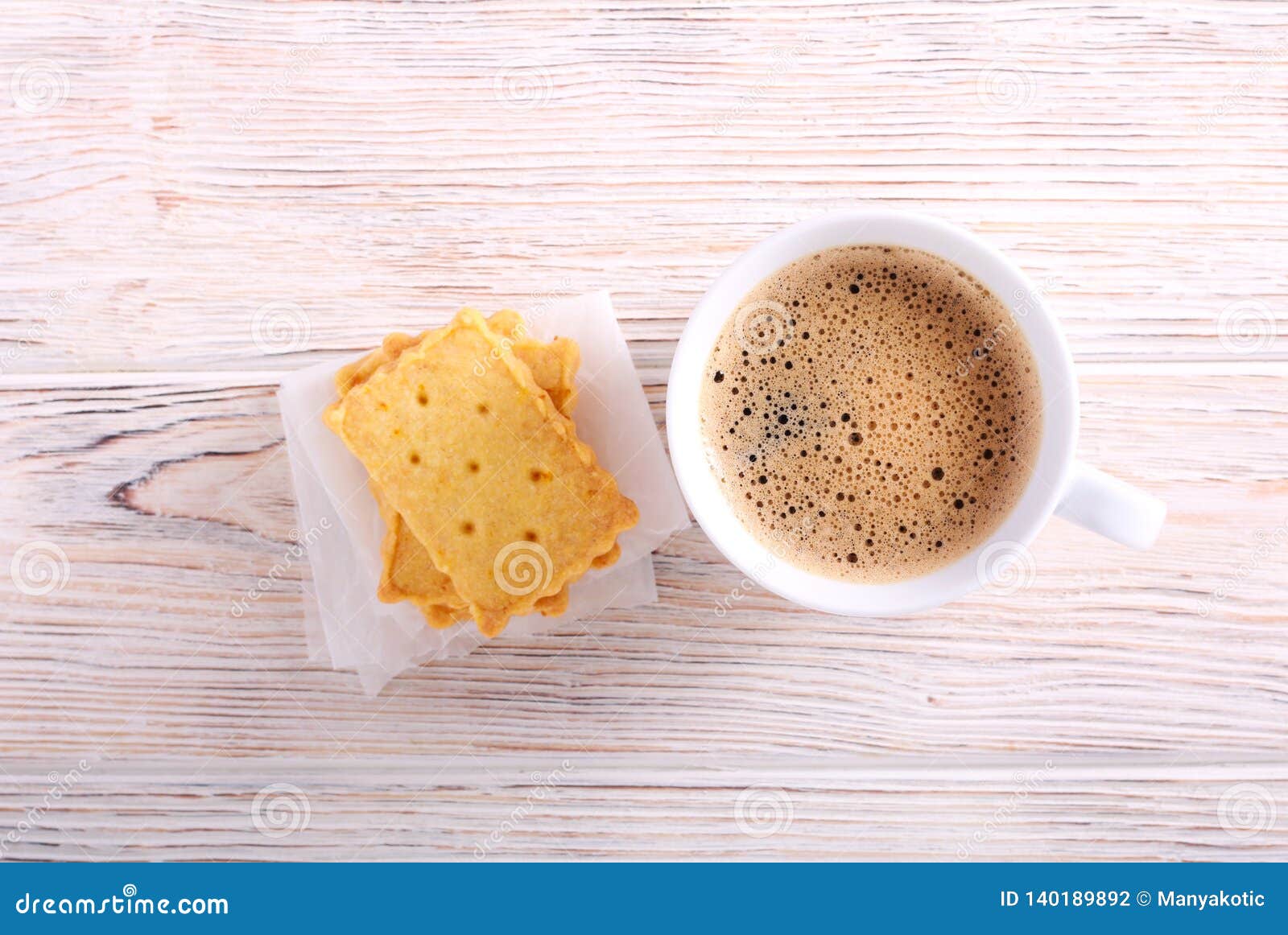 Homemade Crackers and Cup of Coffee Stock Photo - Image of brunch, food ...