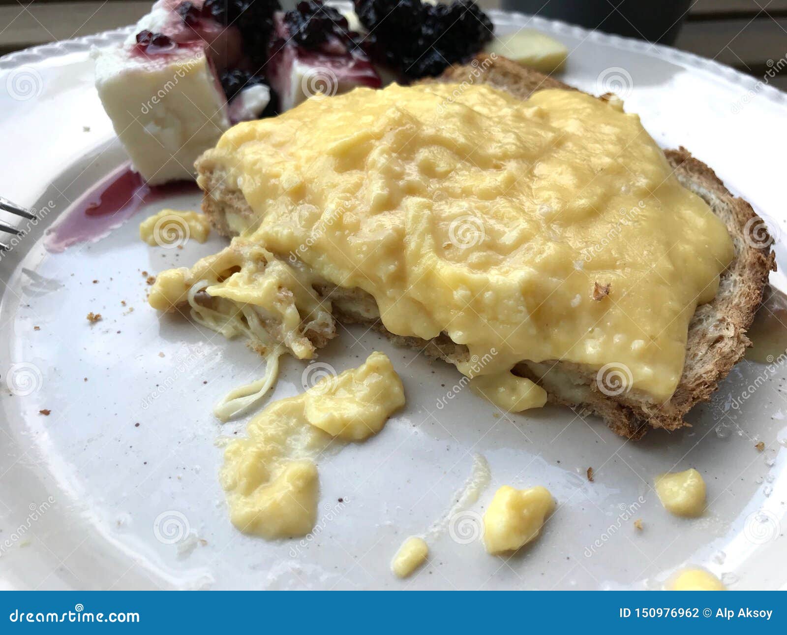 Homemade Creamy Scrambled Eggs In Breakfast Plate With Toast Bread Cheese And Blackberry Jam Stock Photo Image Of Organic Coffee Homemade Creamy Scrambled Eggs In Breakfast Plate With Toast Bread Cheese And Blackberry Jam Stock Photo Image Of Organic Coffee