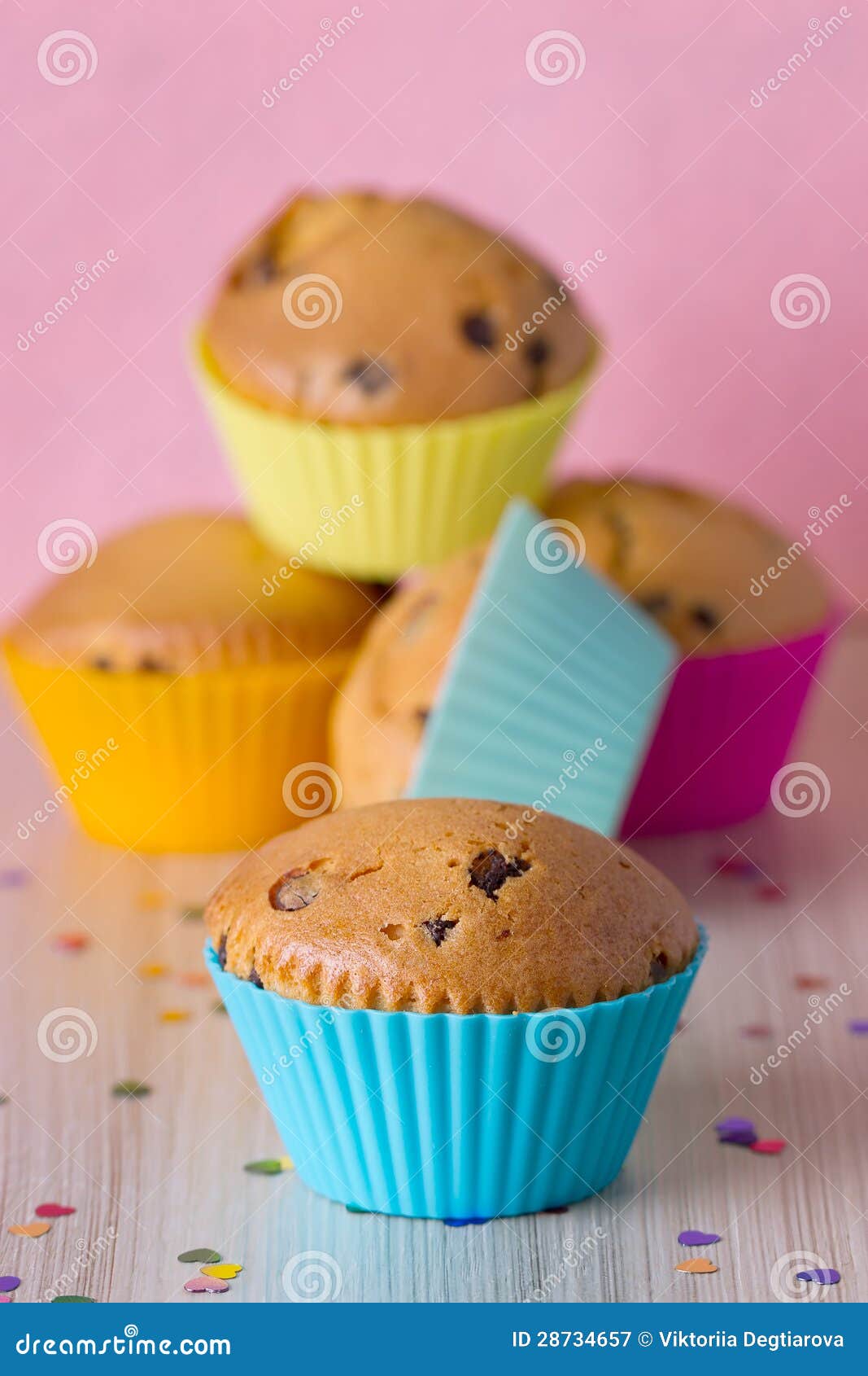 Homemade Cupcakes with Silicone Molds Stock Image Image of closeup