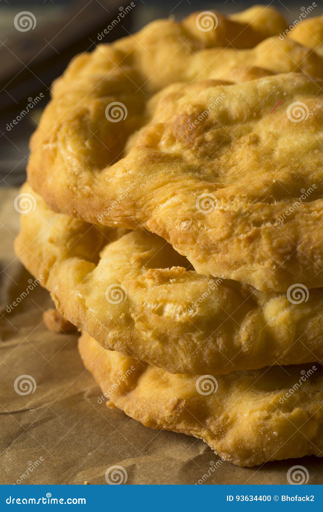 Homemade Deep Fried Indian Flatbread Stock Photo Image of background