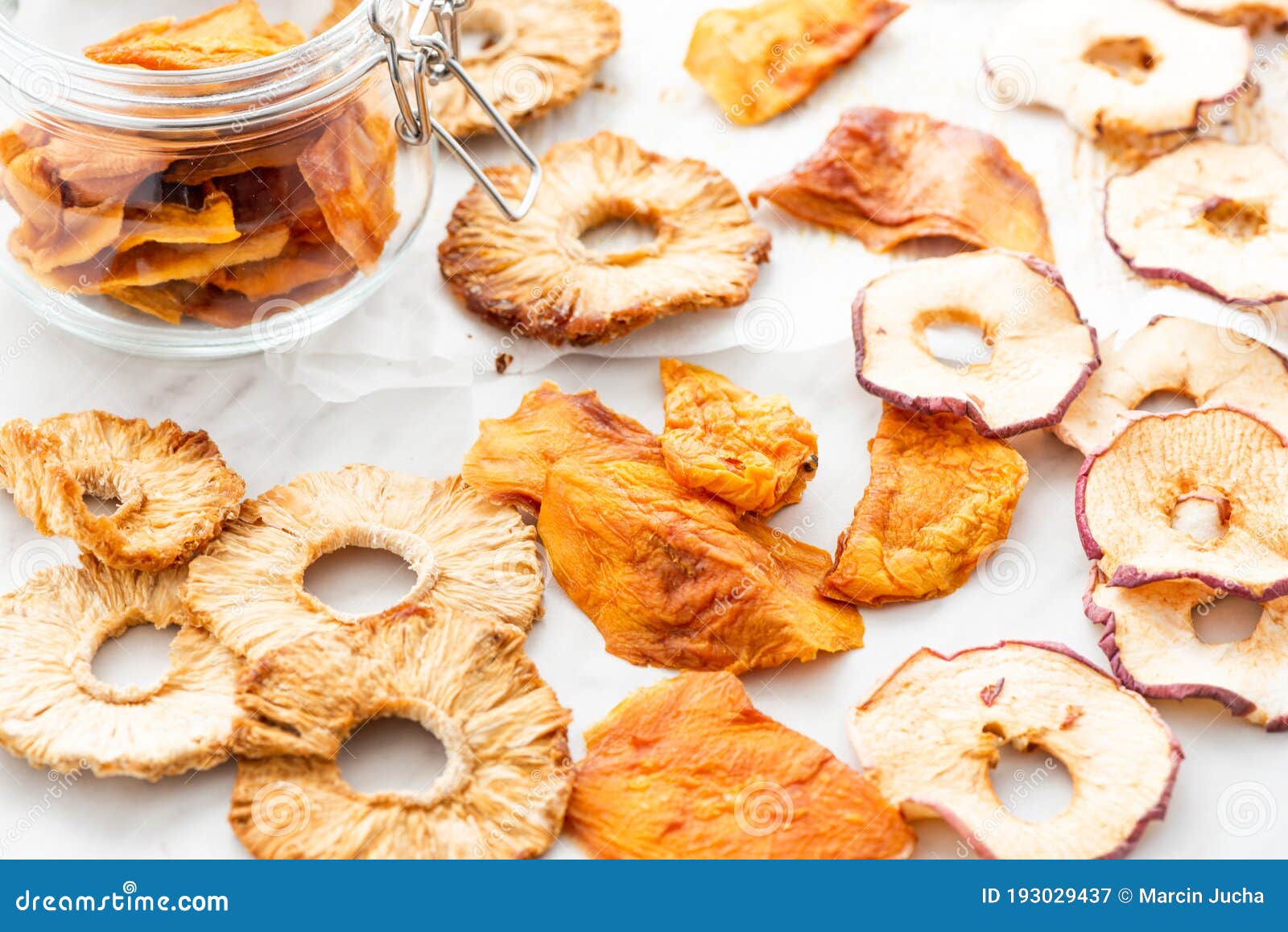 Homemade Dried Fruit Chips. Healthy Brunch Snack Stock Image Image of