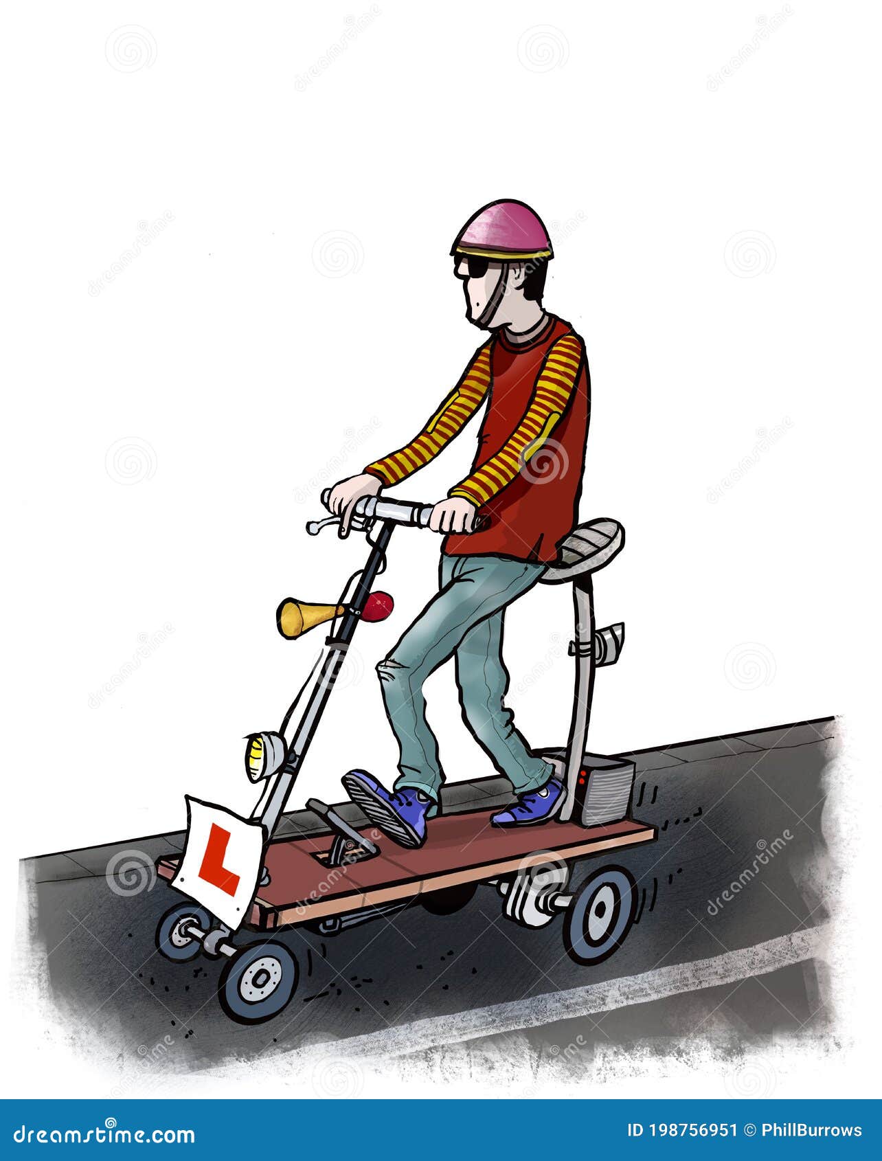 electric scooter stock illustration. of - 198756951