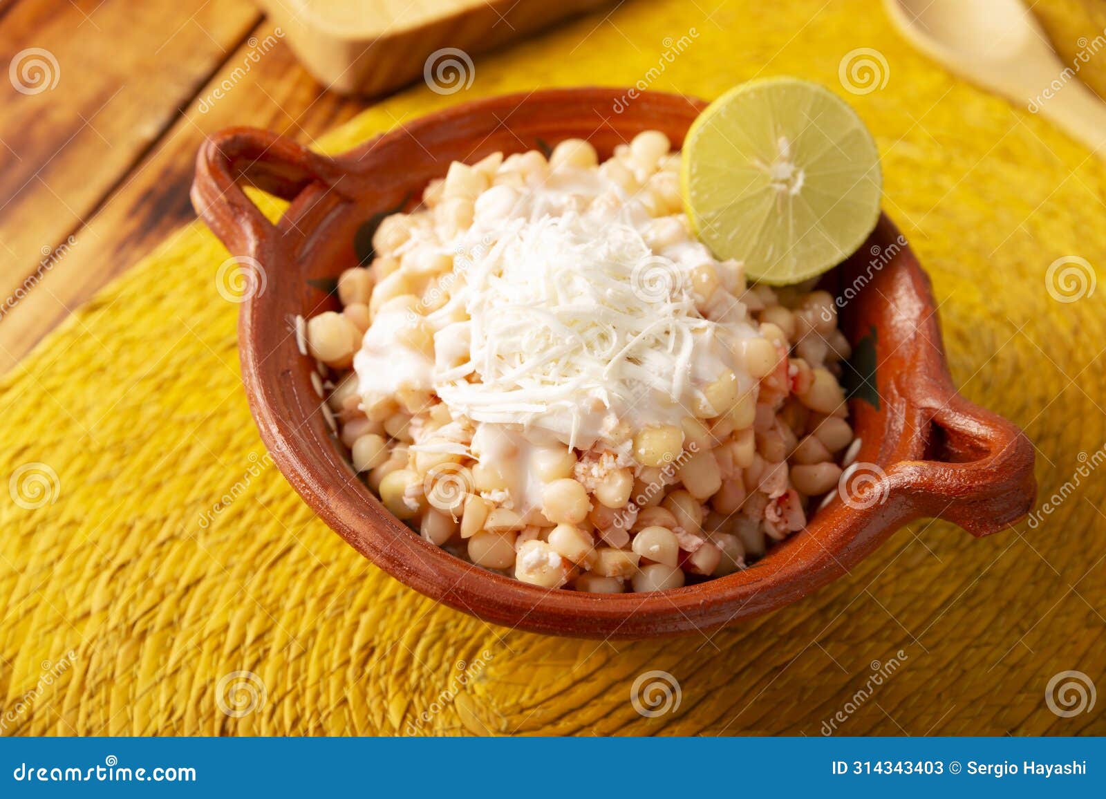 homemade esquites mexican food