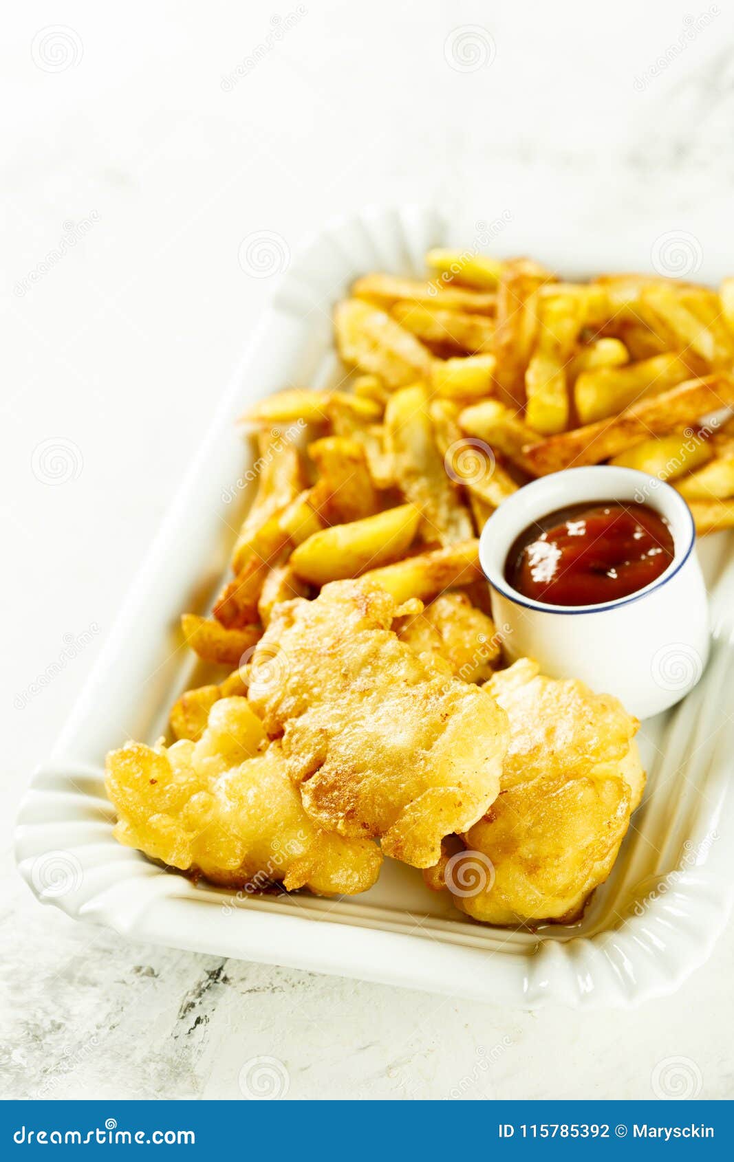 Homemade Fish and Chips with Sauce Stock Photo Image of food, closeup