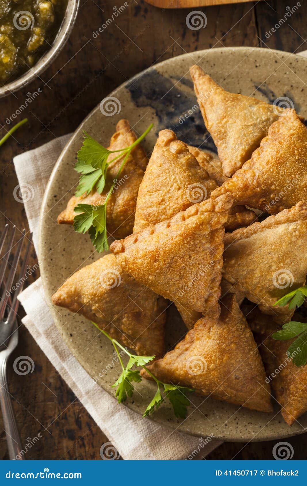Homemade Fried Indian Samosas Stock Image - Image of junk, crispy: 41450717