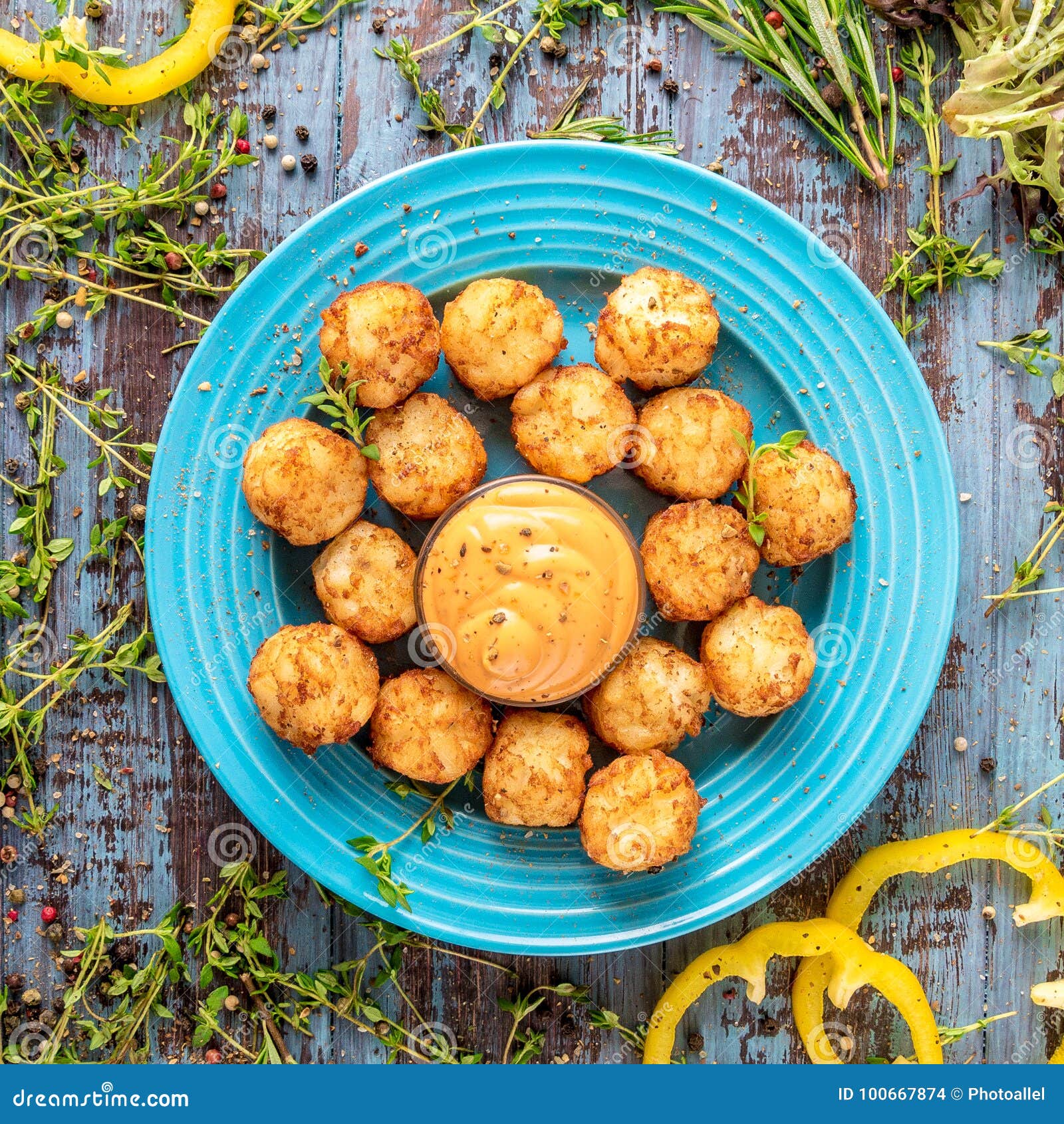 homemade fried mini croquettes from baked potatoes, delicious and nice recipe