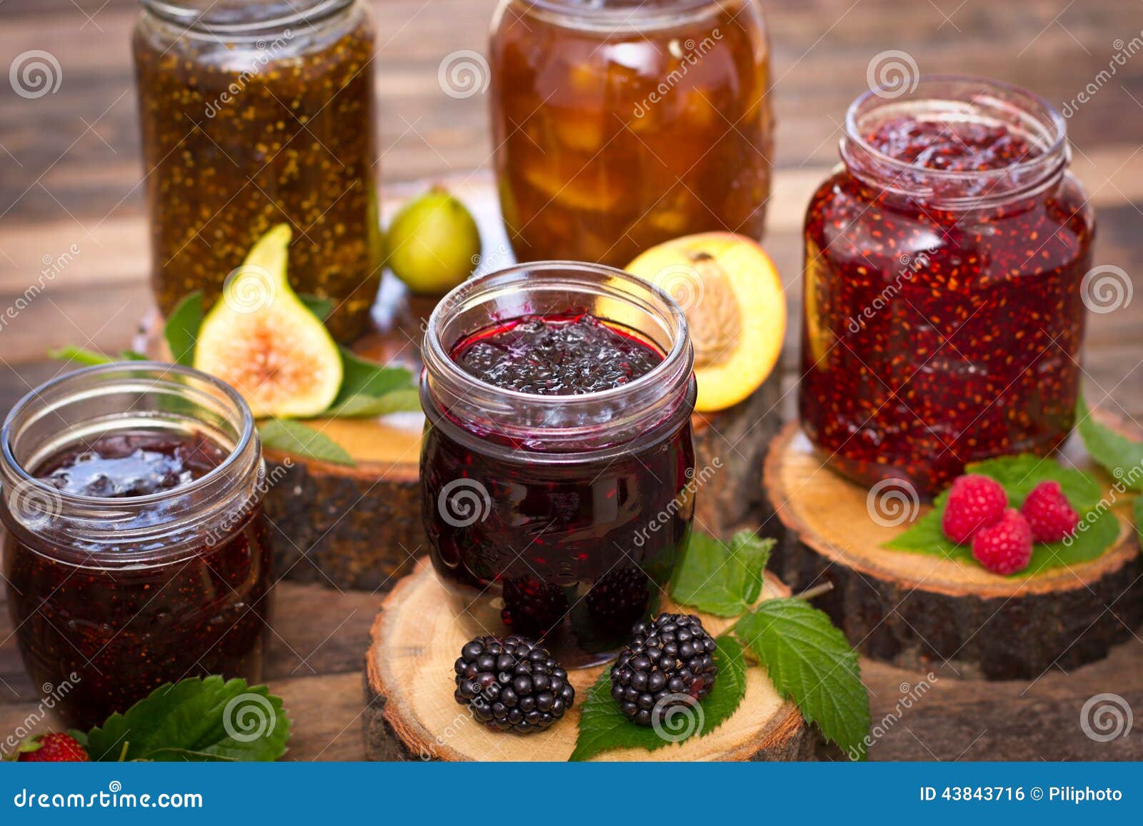 Homemade Fruit Jam in the Jar Stock Photo Image of fruit, blackberry