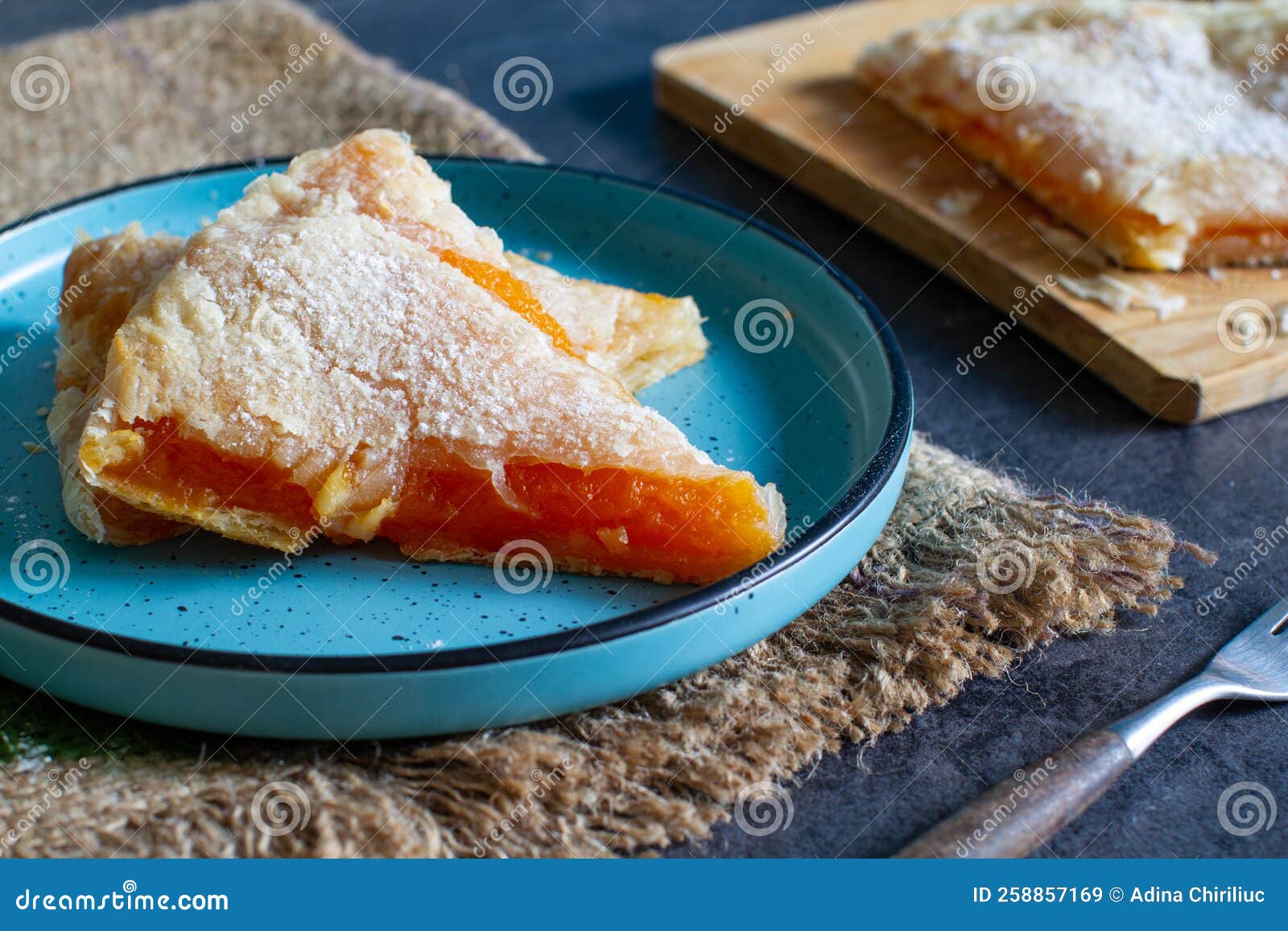 Homemade Greek Pumpkin Pie with Filo Pie Sheets Stock Image Image of