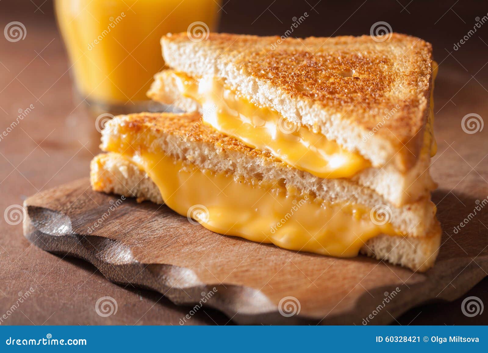 Homemade Grilled Cheese Sandwich for Breakfast Stock Image Image of