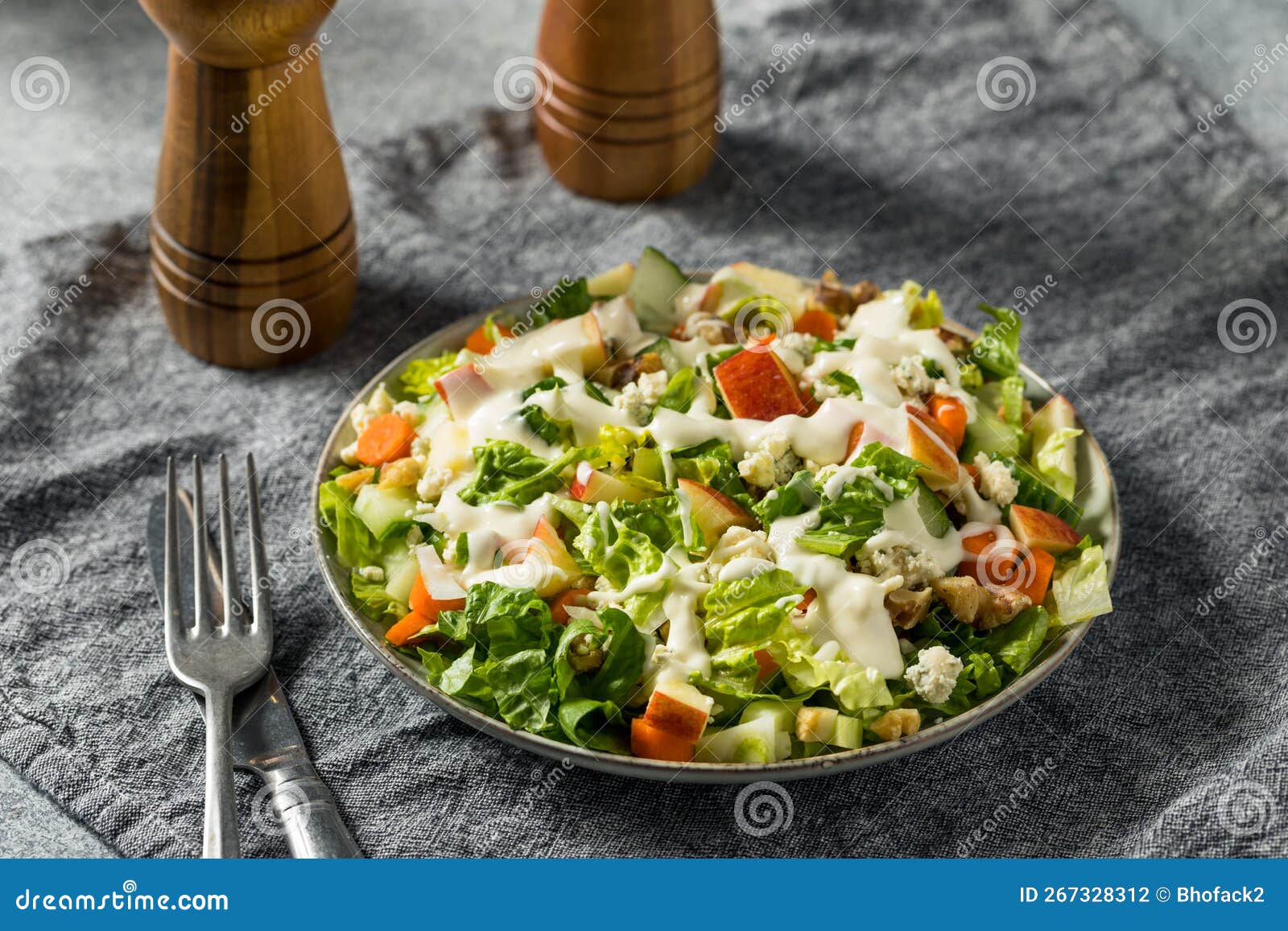 Homemade Healthy Blue Cheese Salad Stock Photo Image of blue 267328312