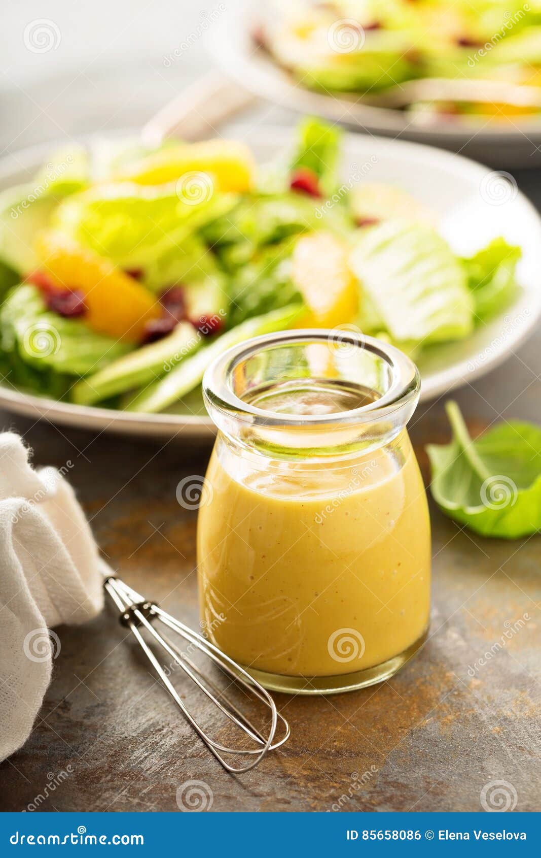 Homemade Honey Mustard Salad Dressing Stock Photo Image of garlic