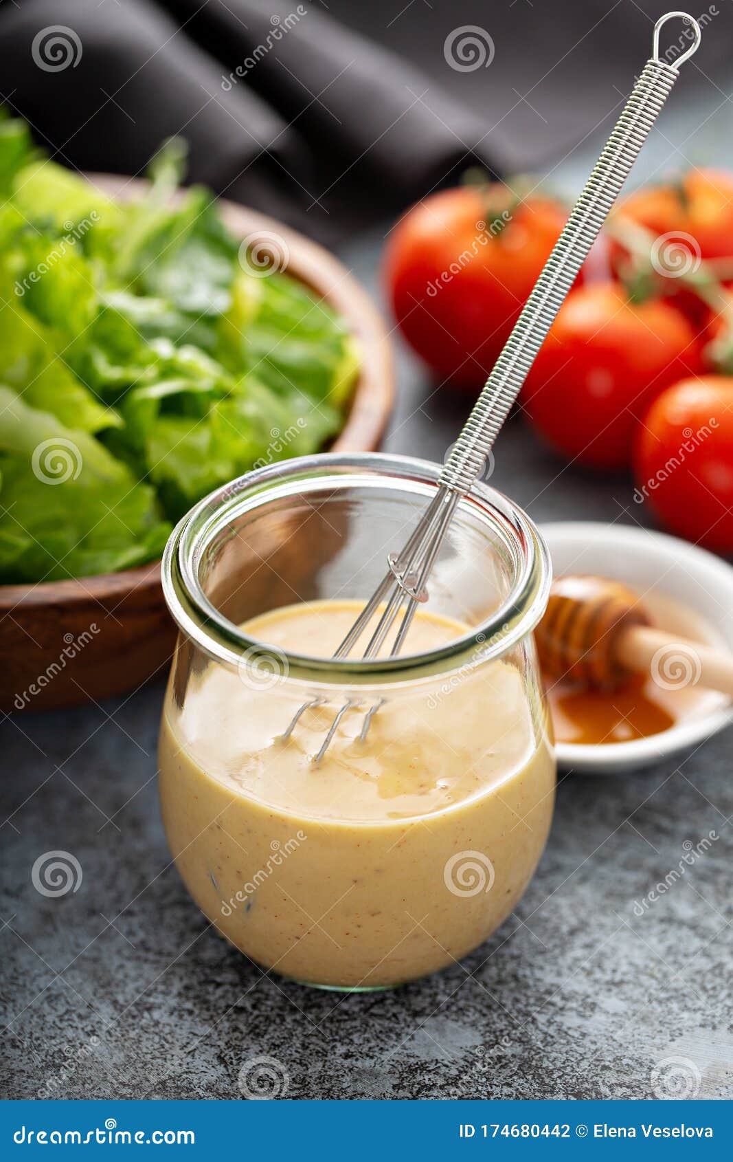 homemade honey mustard sauce in a glass jar