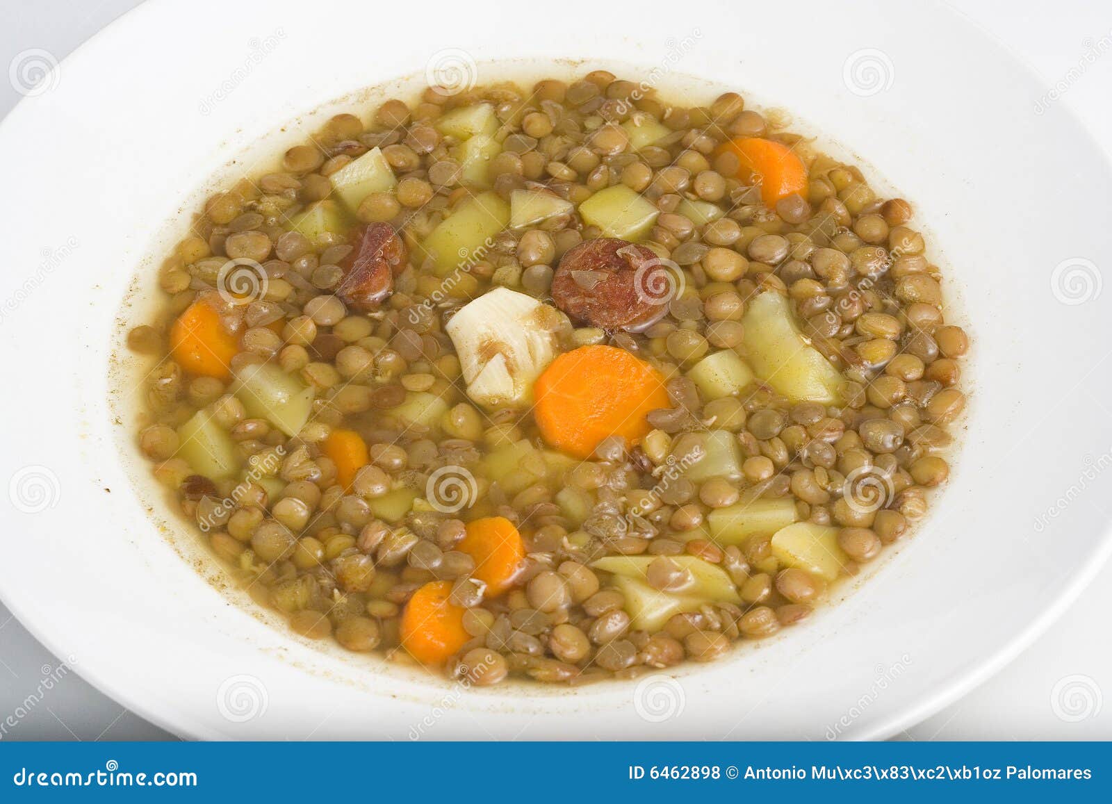 homemade hot dish of lentils