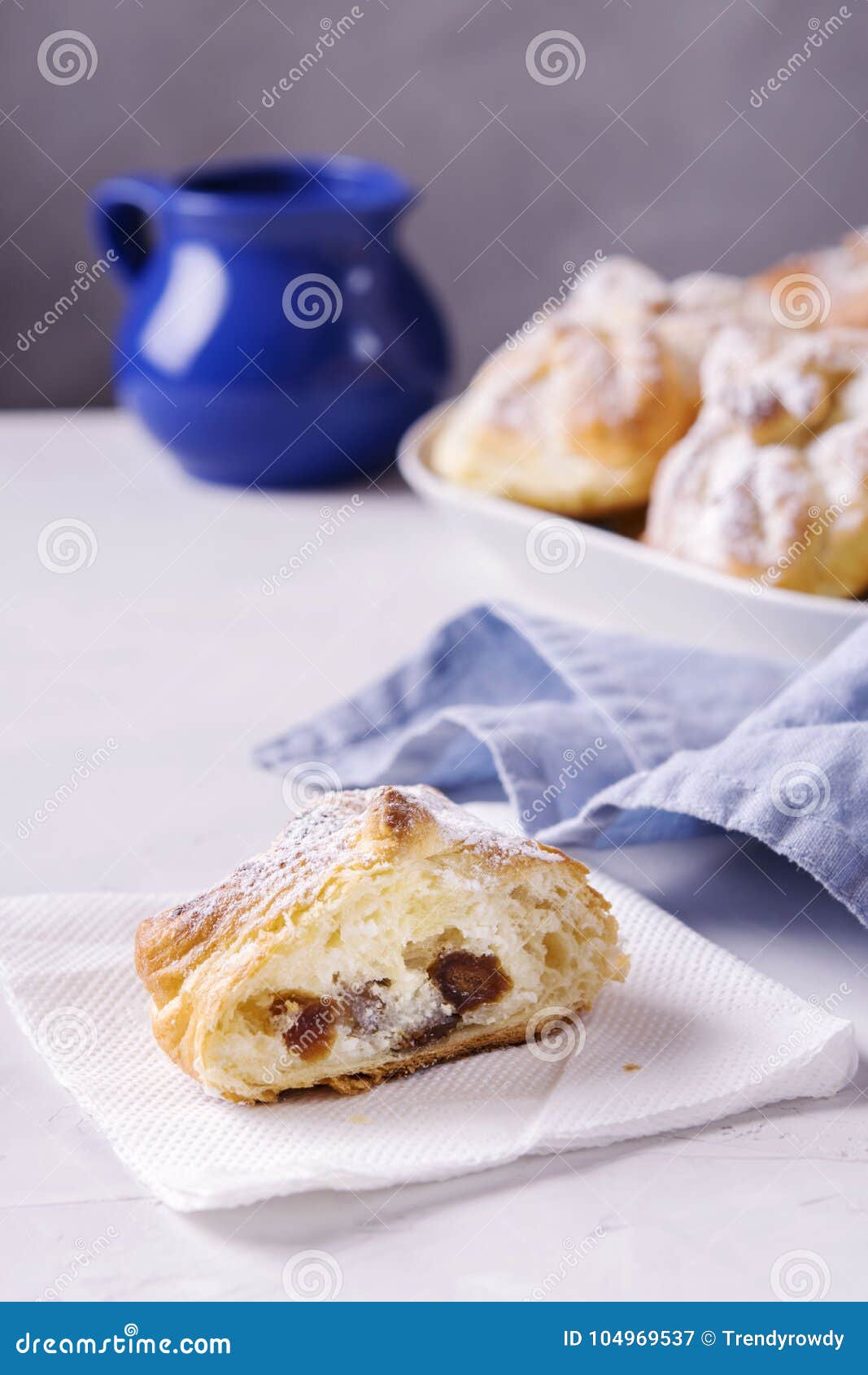 Homemade Hungarian Cheese Puff Pastry Parcels Stock Image Image