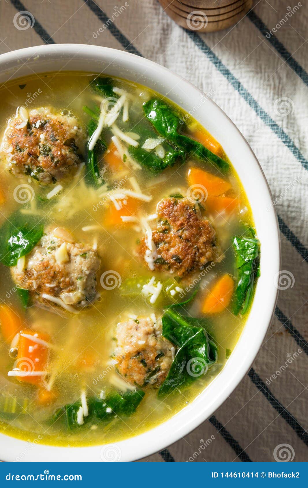 Homemade Italian Wedding Soup Stock Photo - Image of delicious, carrots