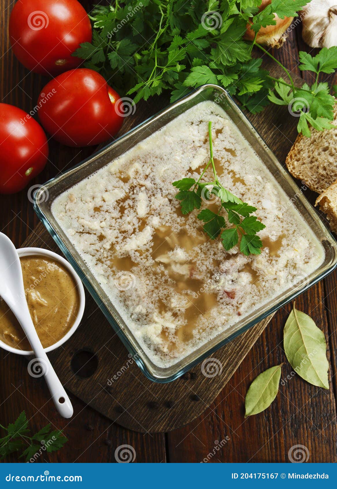 Homemade jelly meat stock image. Image of holodets, meat 204175167