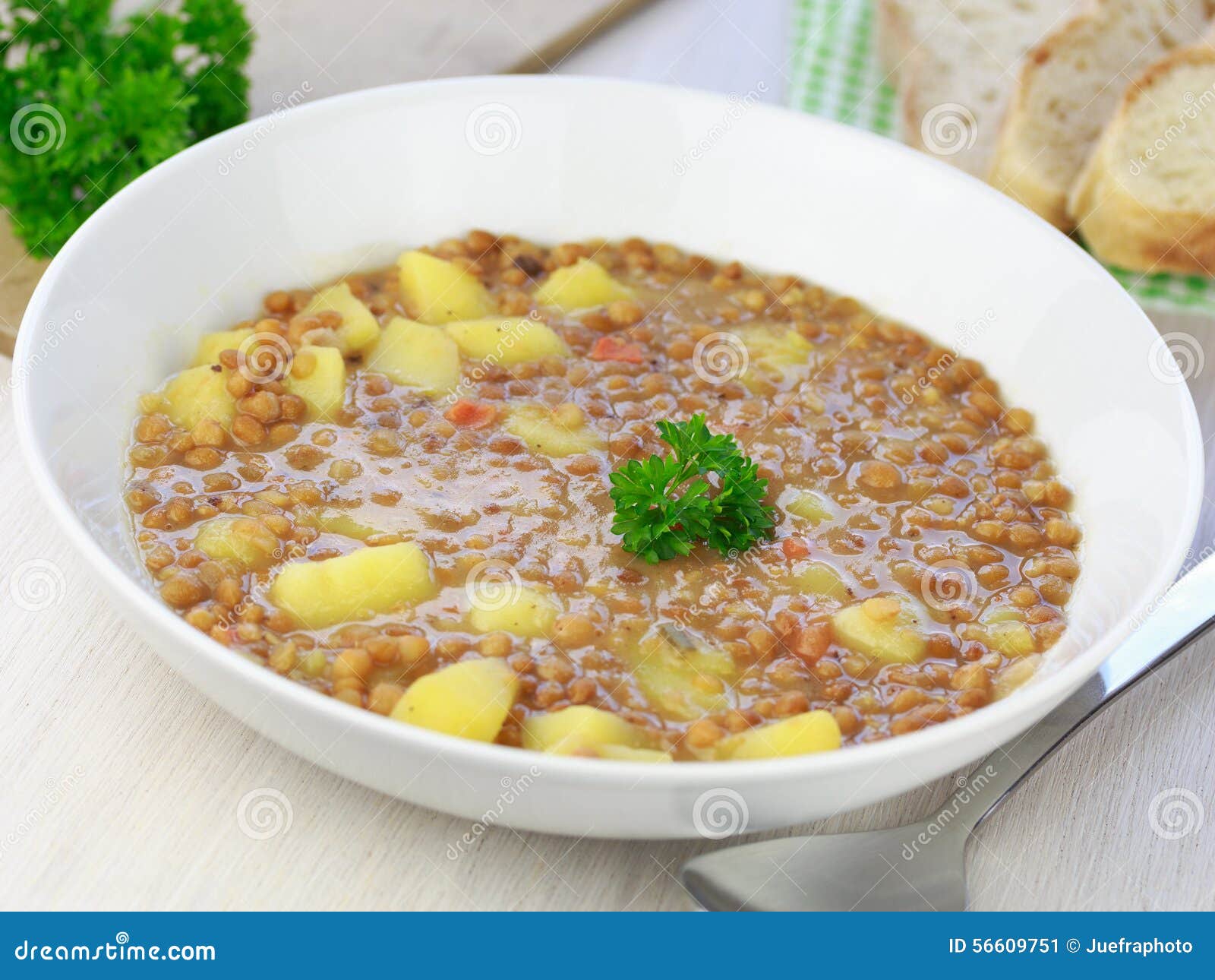 Homemade Lentil Soup stock image. Image of stew, rural - 56609751