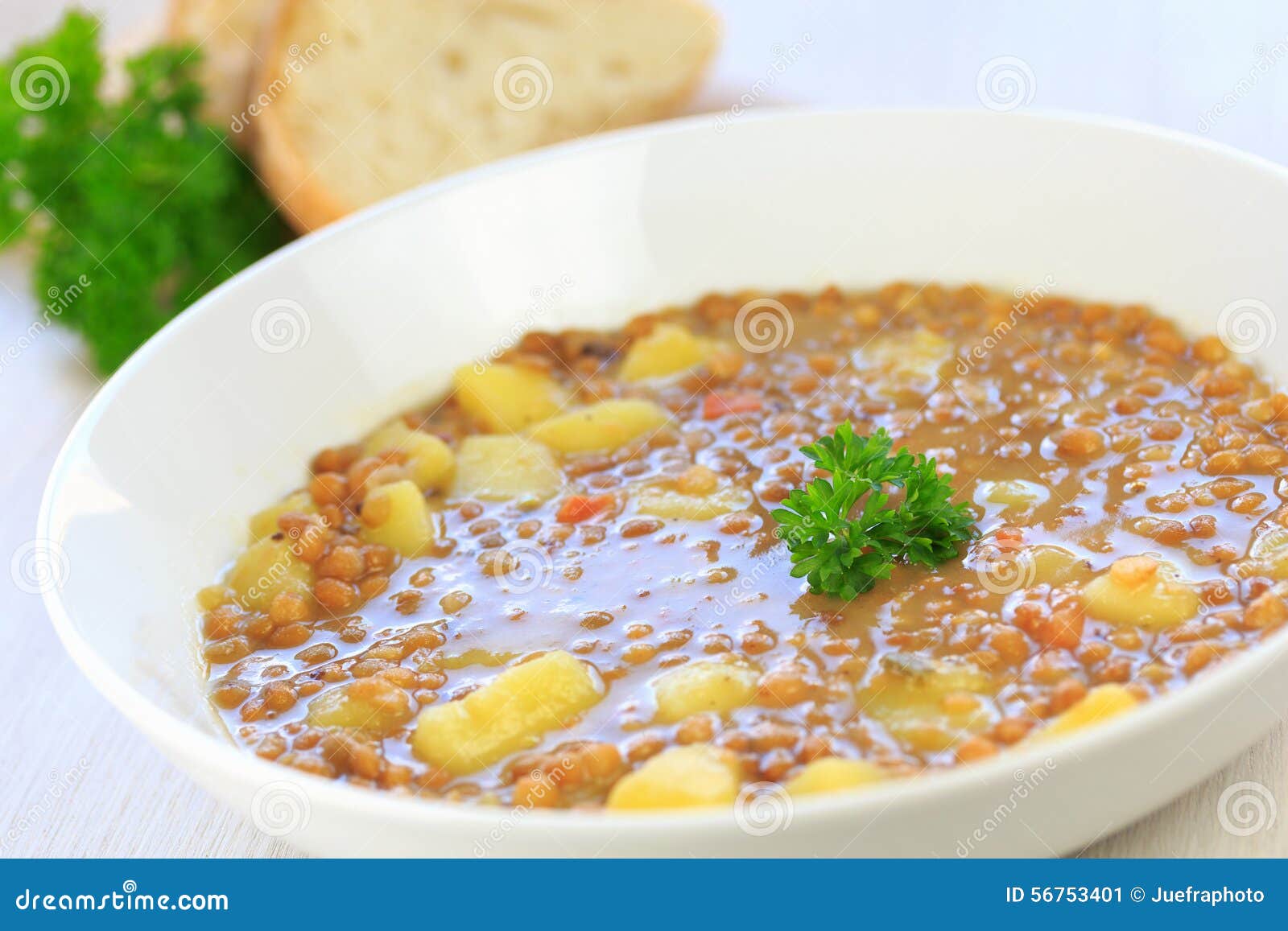 Homemade Lentil Soup stock image. Image of cooking, enjoyment - 56753401