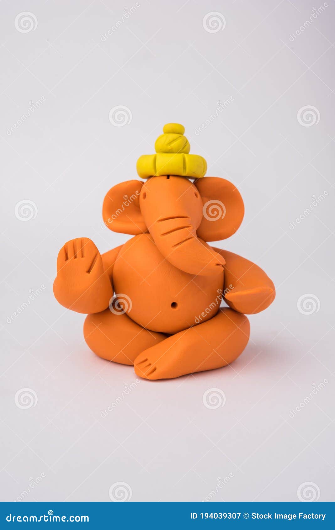 Home Made Lord Ganesha Idol Using Play Dough Stock Image Image of