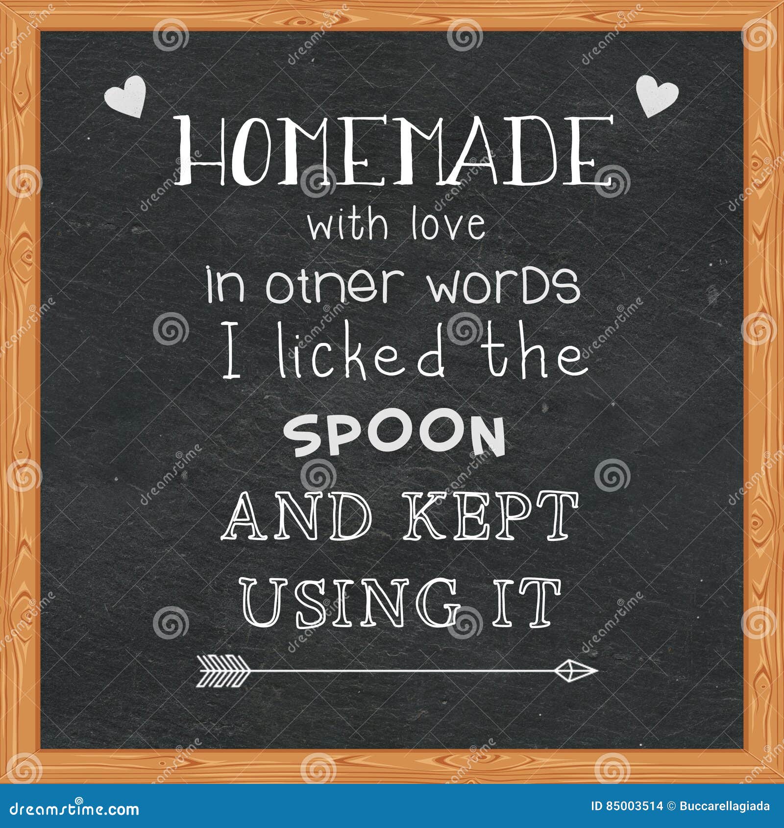 Homemade with Love in Other Words I Licked the Spoon and Kept Using it - Funny  Quotes on Chalkboard Stock Illustration - Illustration of chalk,  decorative: 85003514