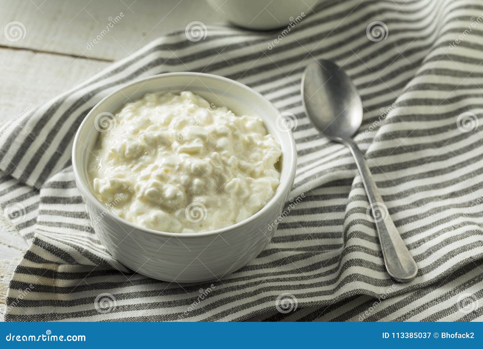 Homemade Low Fat Cottage Cheese Stock Image Image Of Protein