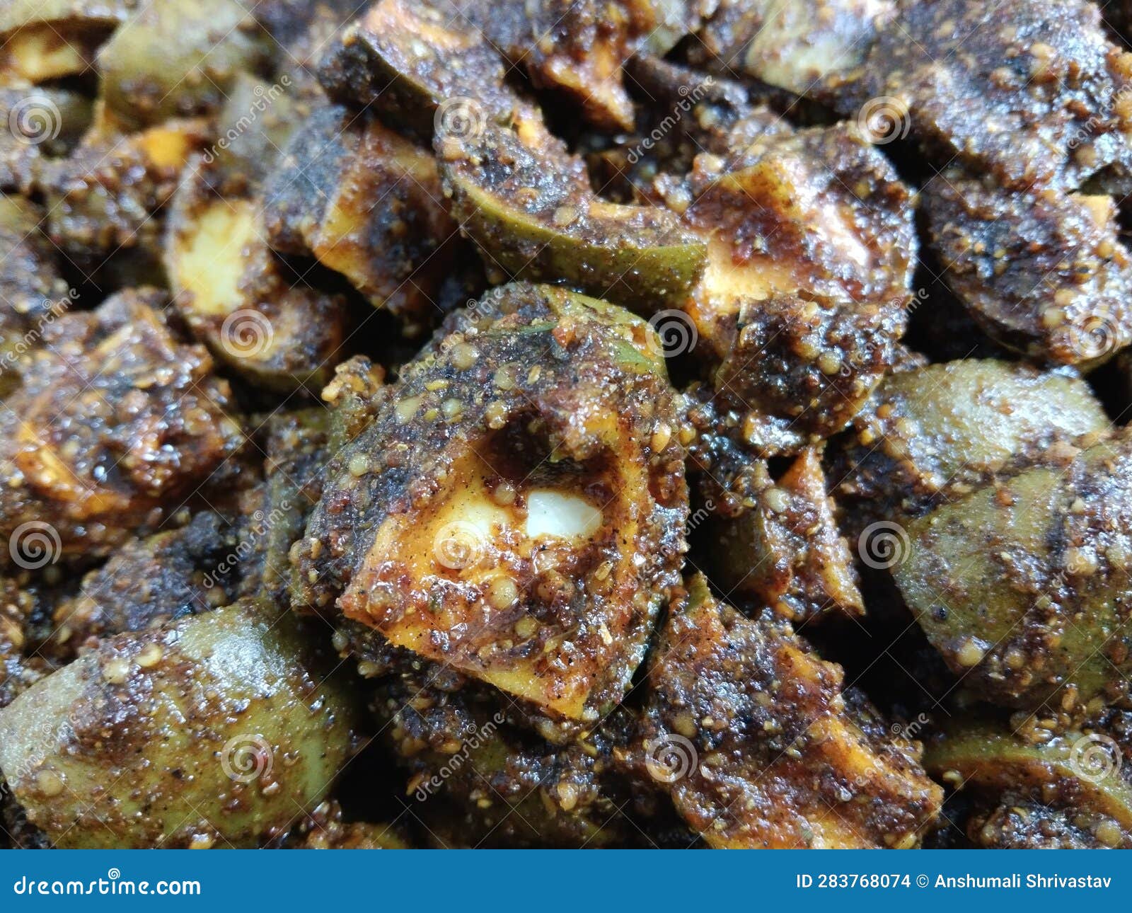 Homemade Mango Pickle Made Up of Mustard Oil Stock Photo - Image of ...