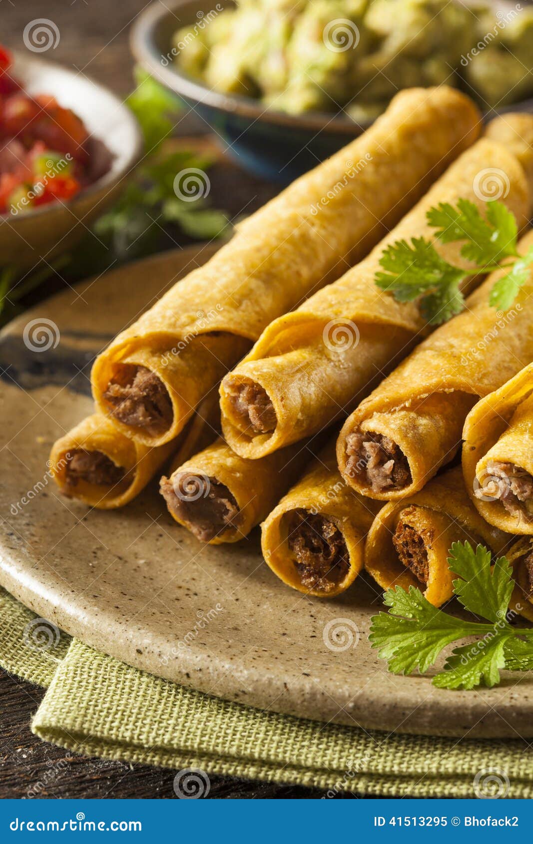 Homemade Mexican Beef Taquitos Stock Image Image of crispy, tacquitos
