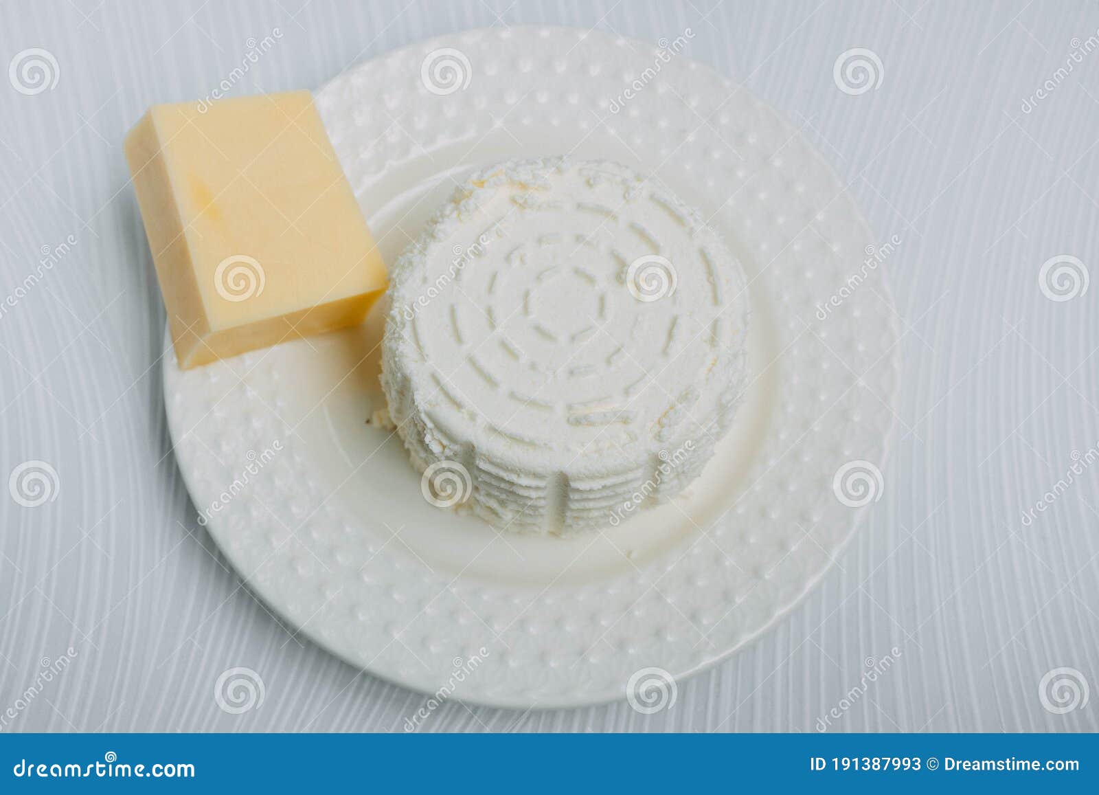 homemade milk cheese and store-bought cheese