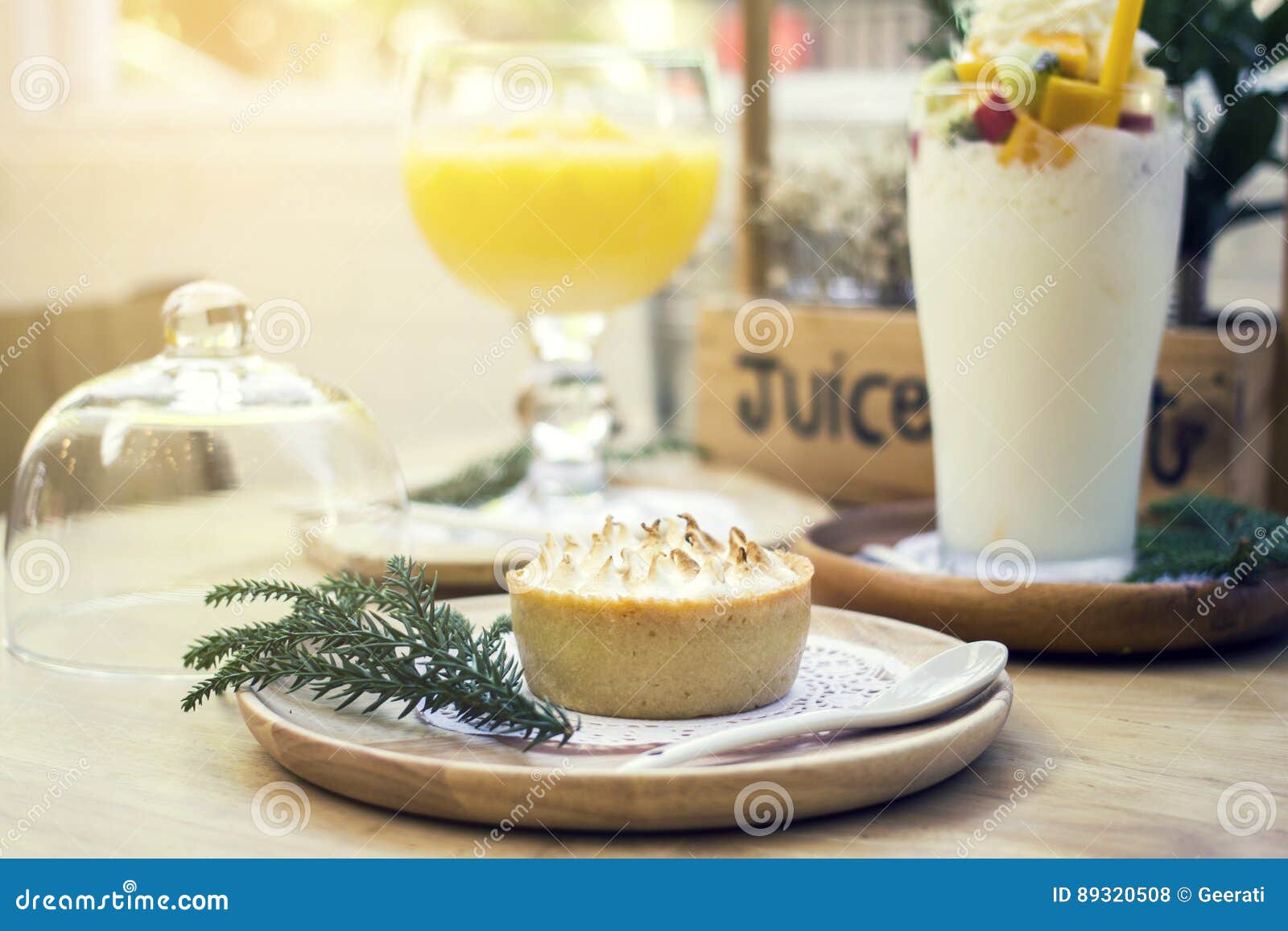 Homemade Mini Pie Dessert with Cold Drinks Stock Photo Image of juice, culinary 89320508