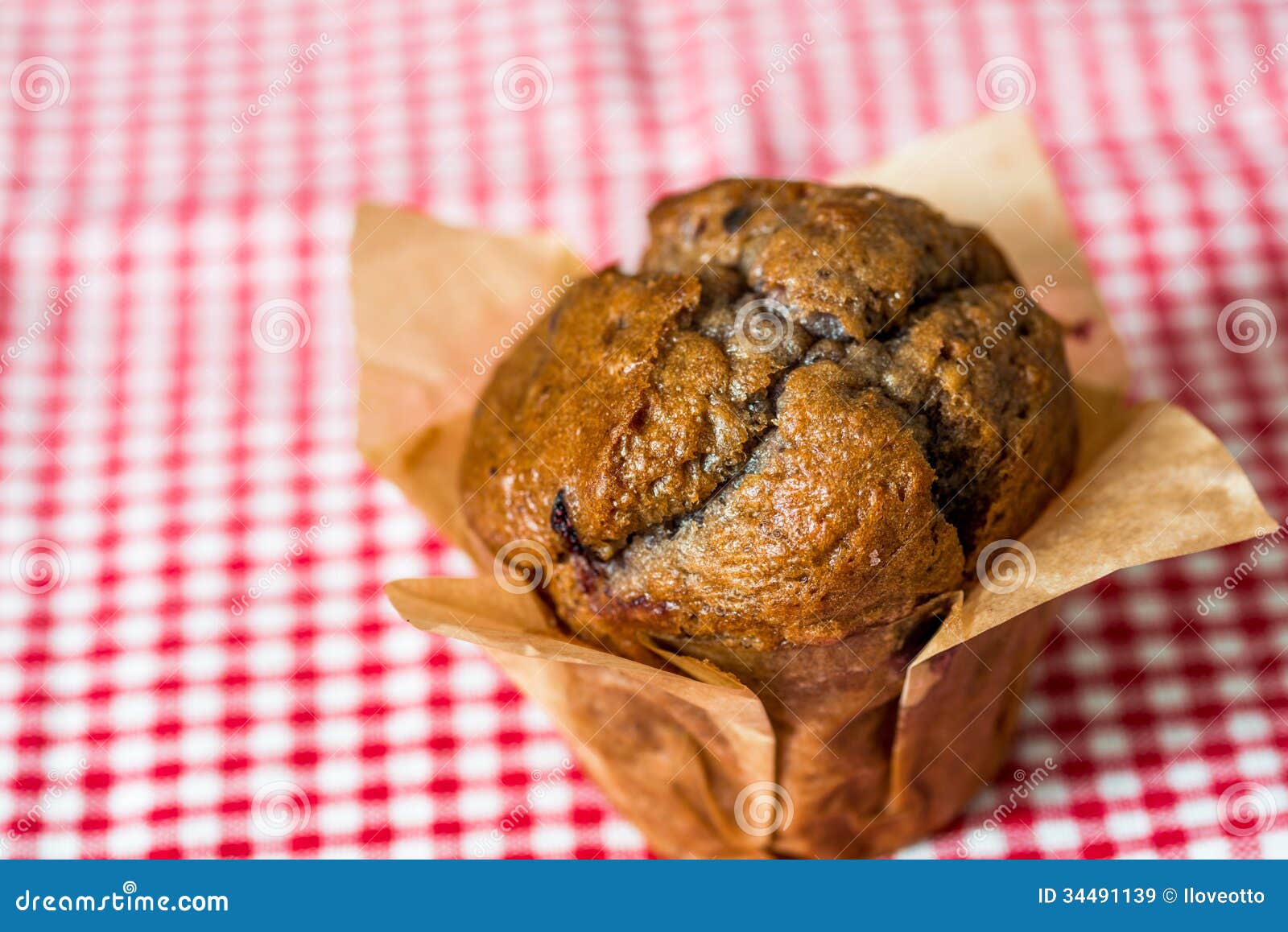 Homemade muffins in paper stock image. Image of dessert 34491139