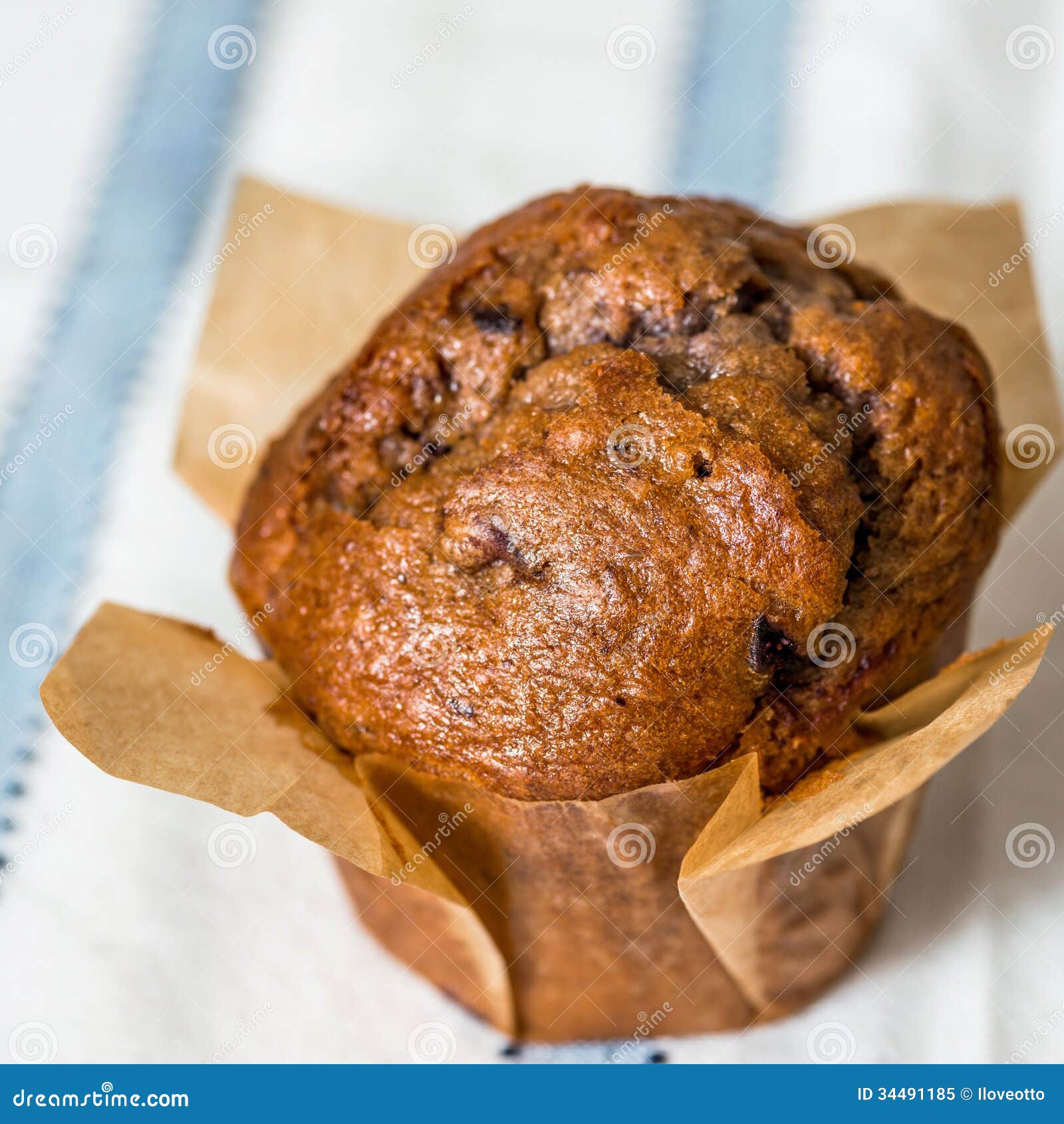 Homemade muffins in paper stock image. Image of cuisine 34491185